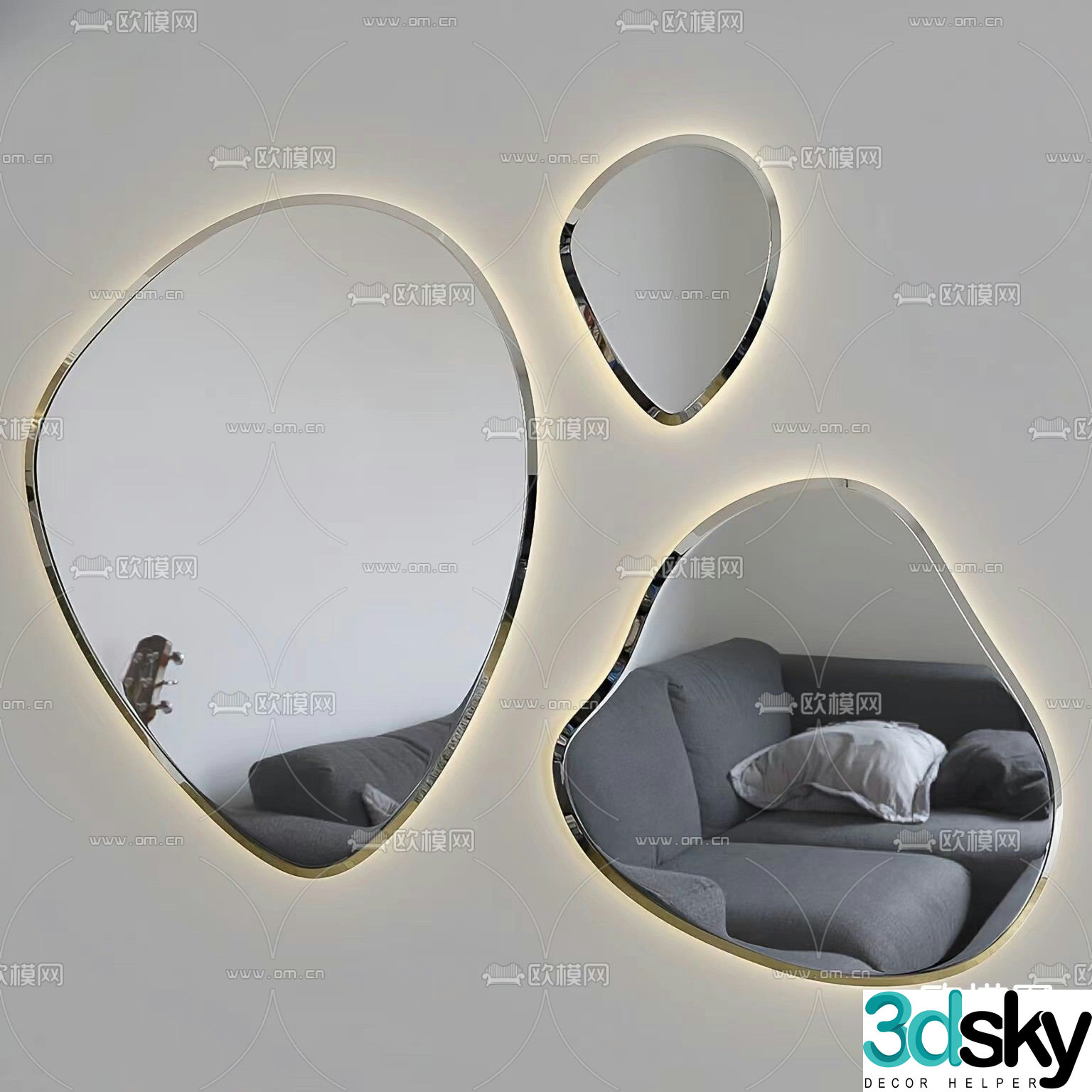 Mirror Special mirror Decorative mirror 3D model
