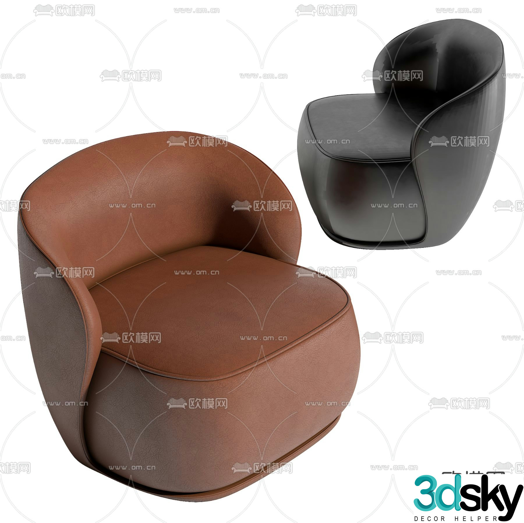 Single sofa 3d model