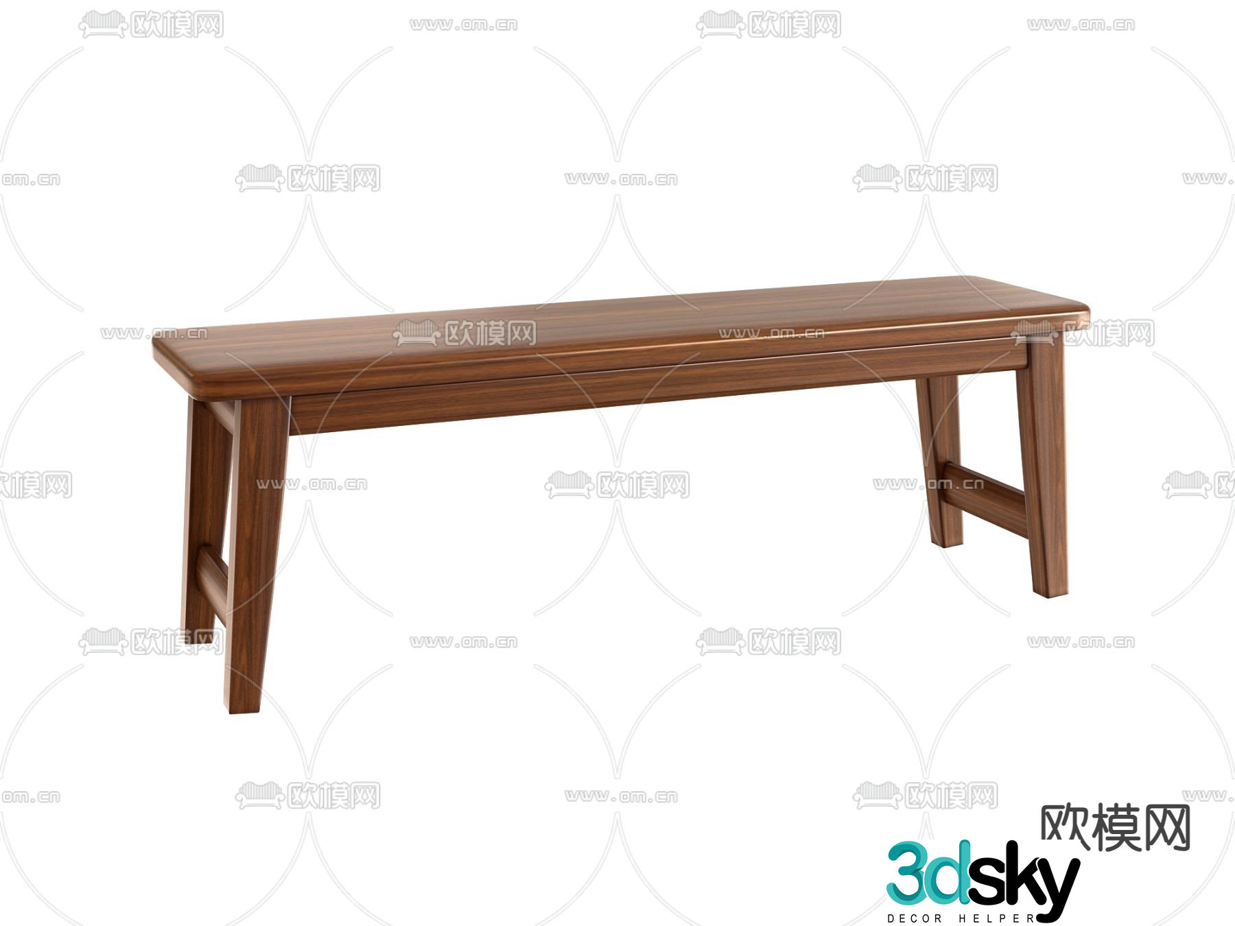 bedside stool bench bench 3d model