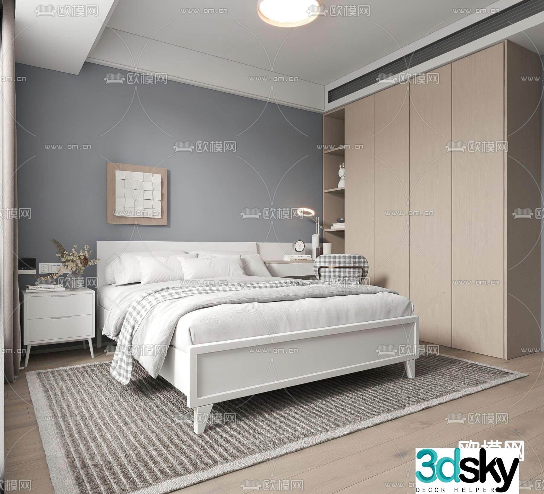 Modern bedroom Master bedroom Master room 3d model