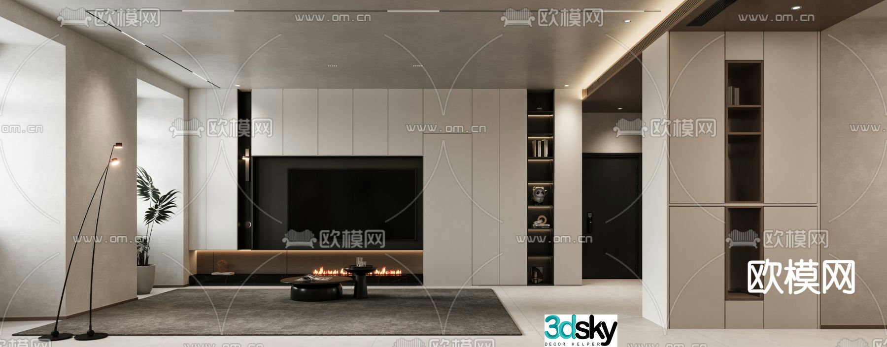 Modern living room 3d model