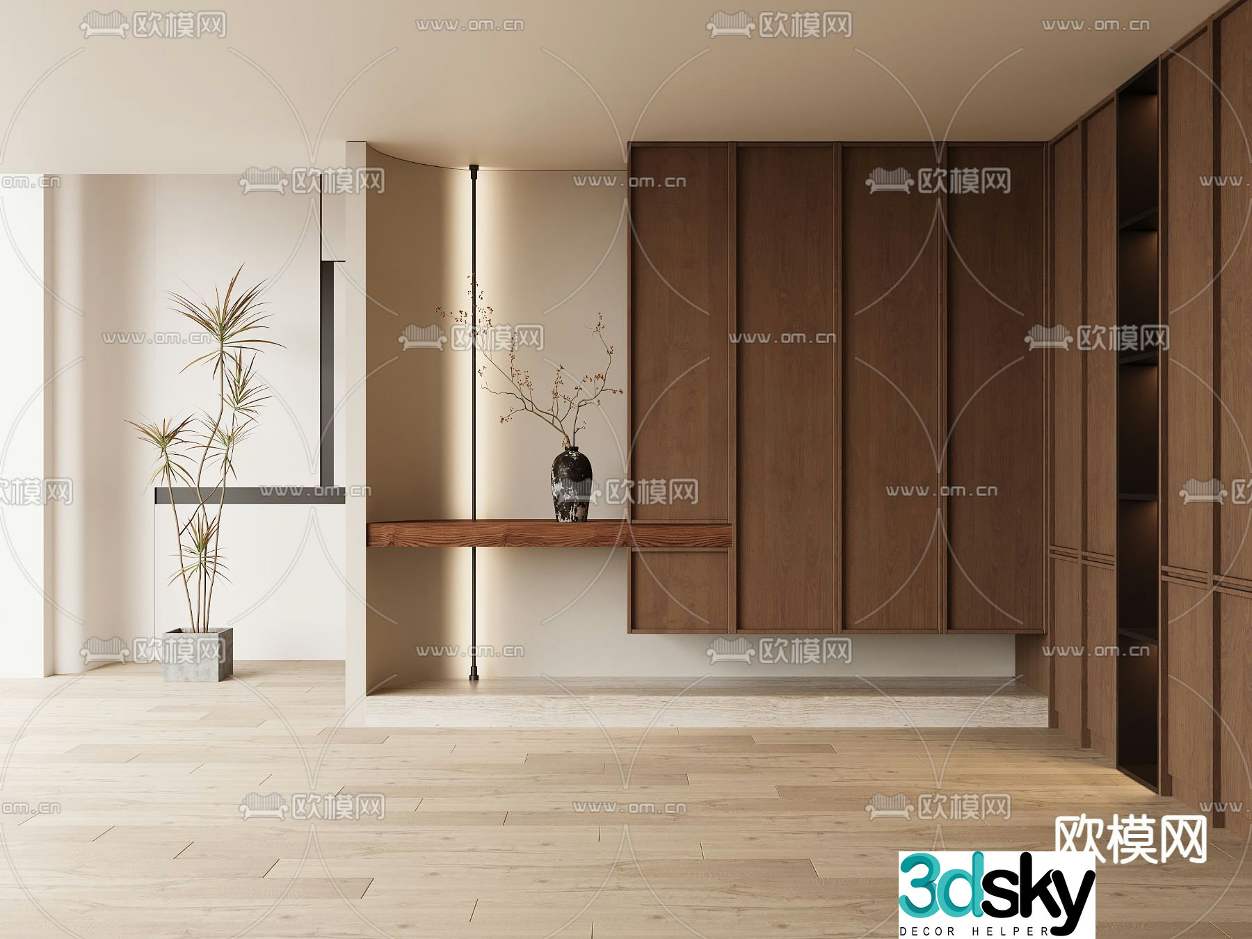 Entrance entrance hall Decorative hall Aisle 3D model