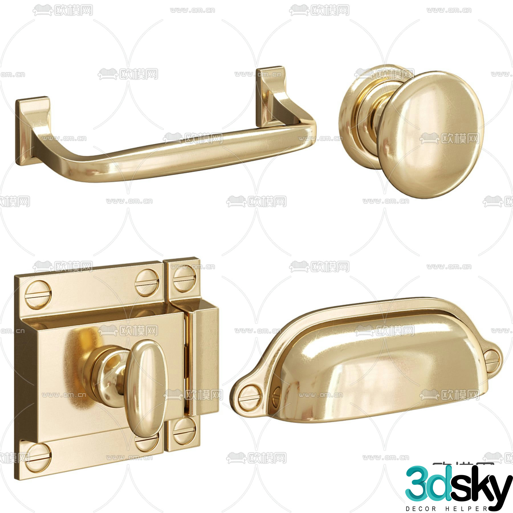 door handle handle 3d model