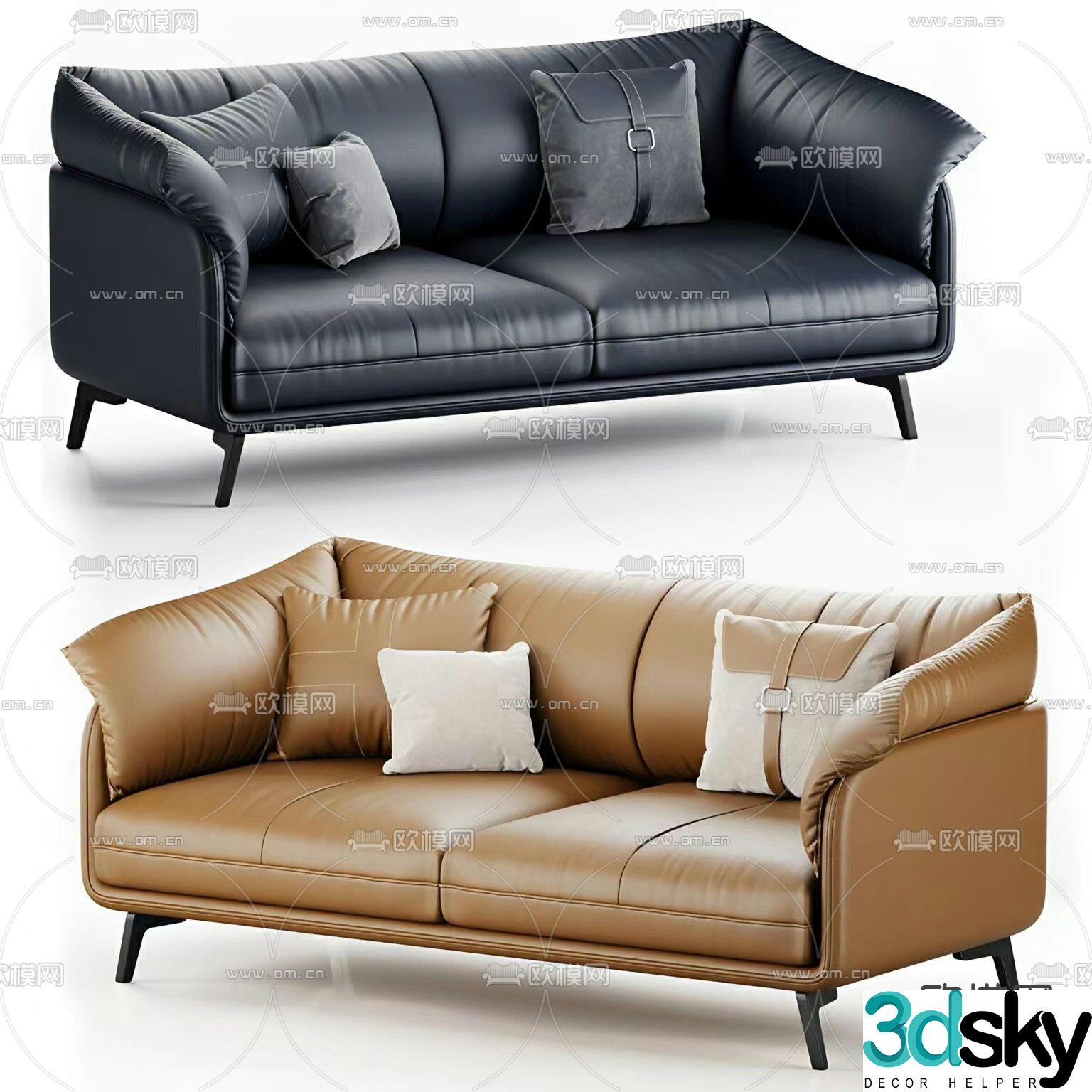 Olos Bergere loveseat 3d model