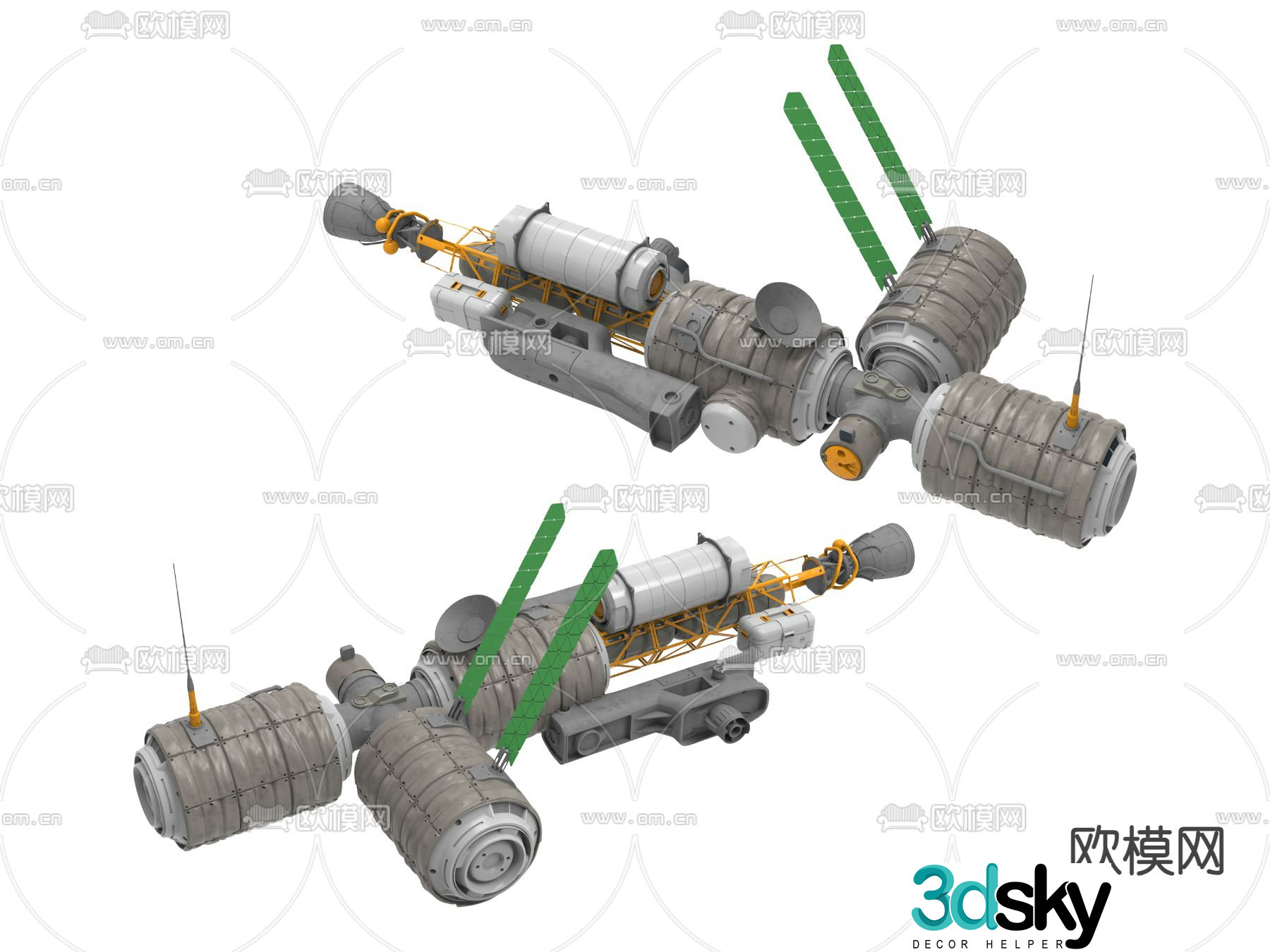 Space satellite aircraft 3d model