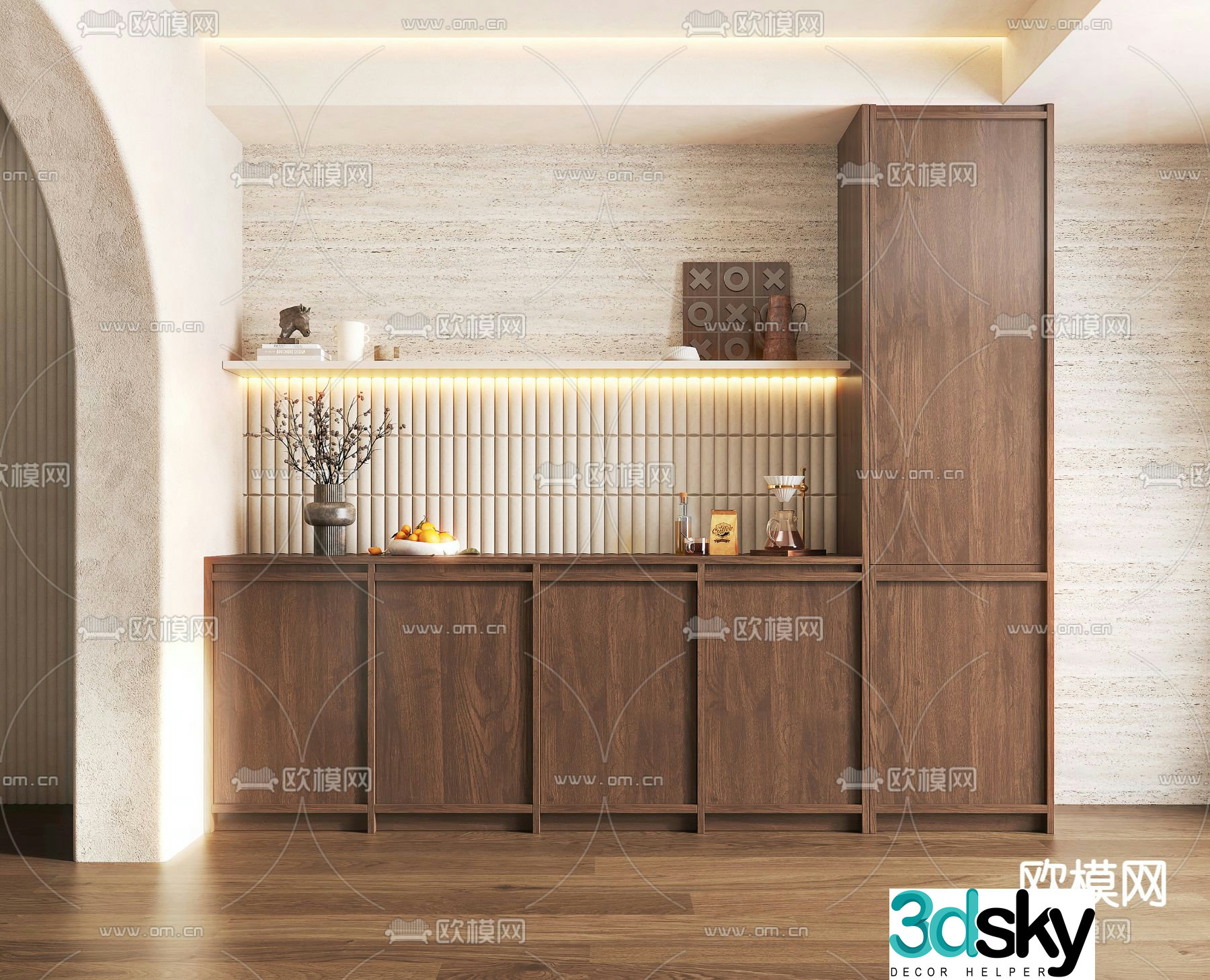 Middle-aged sideboard 3D model