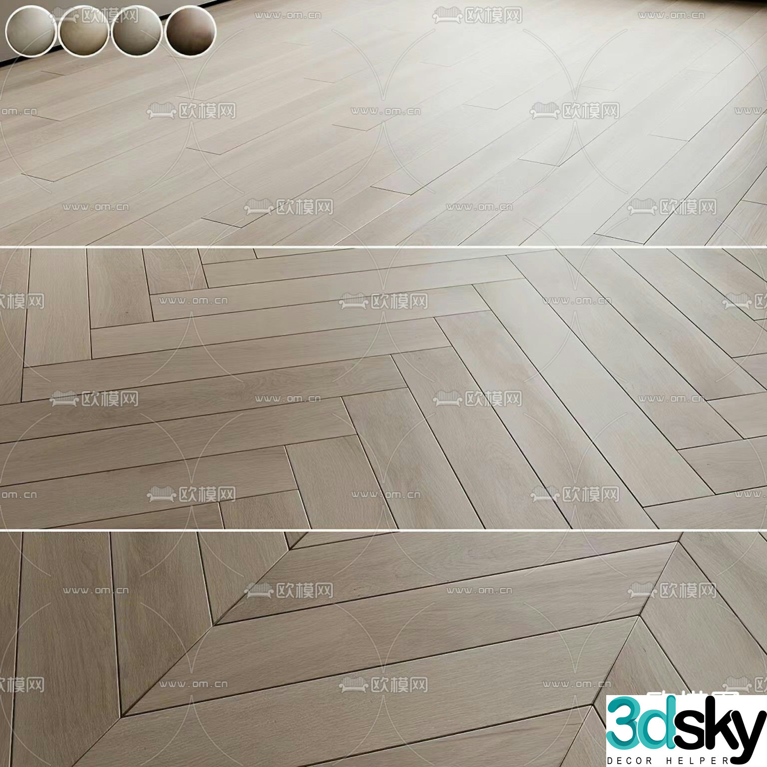 Indoor floor wooden floor 3d model