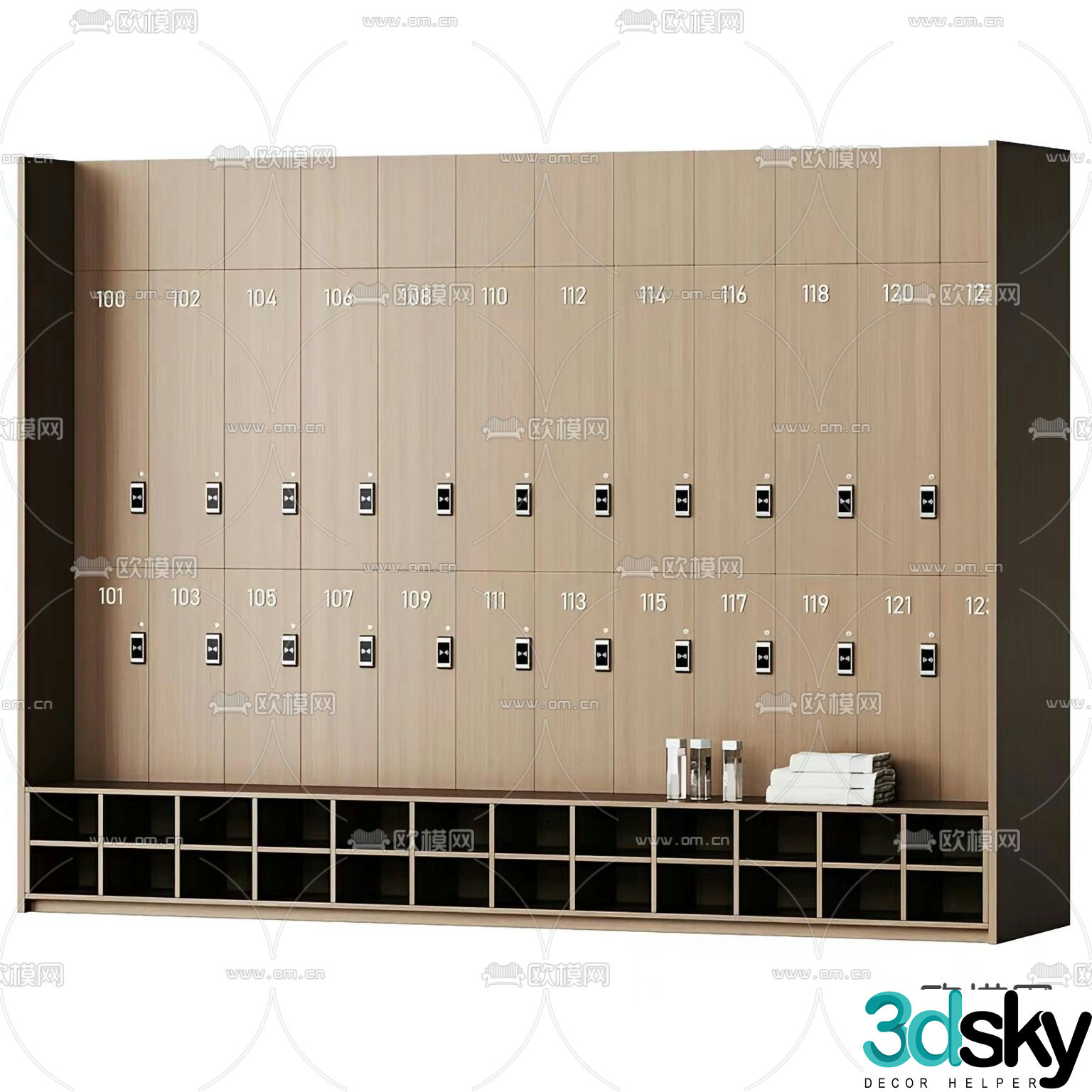 Gym locker locker locker 3d model