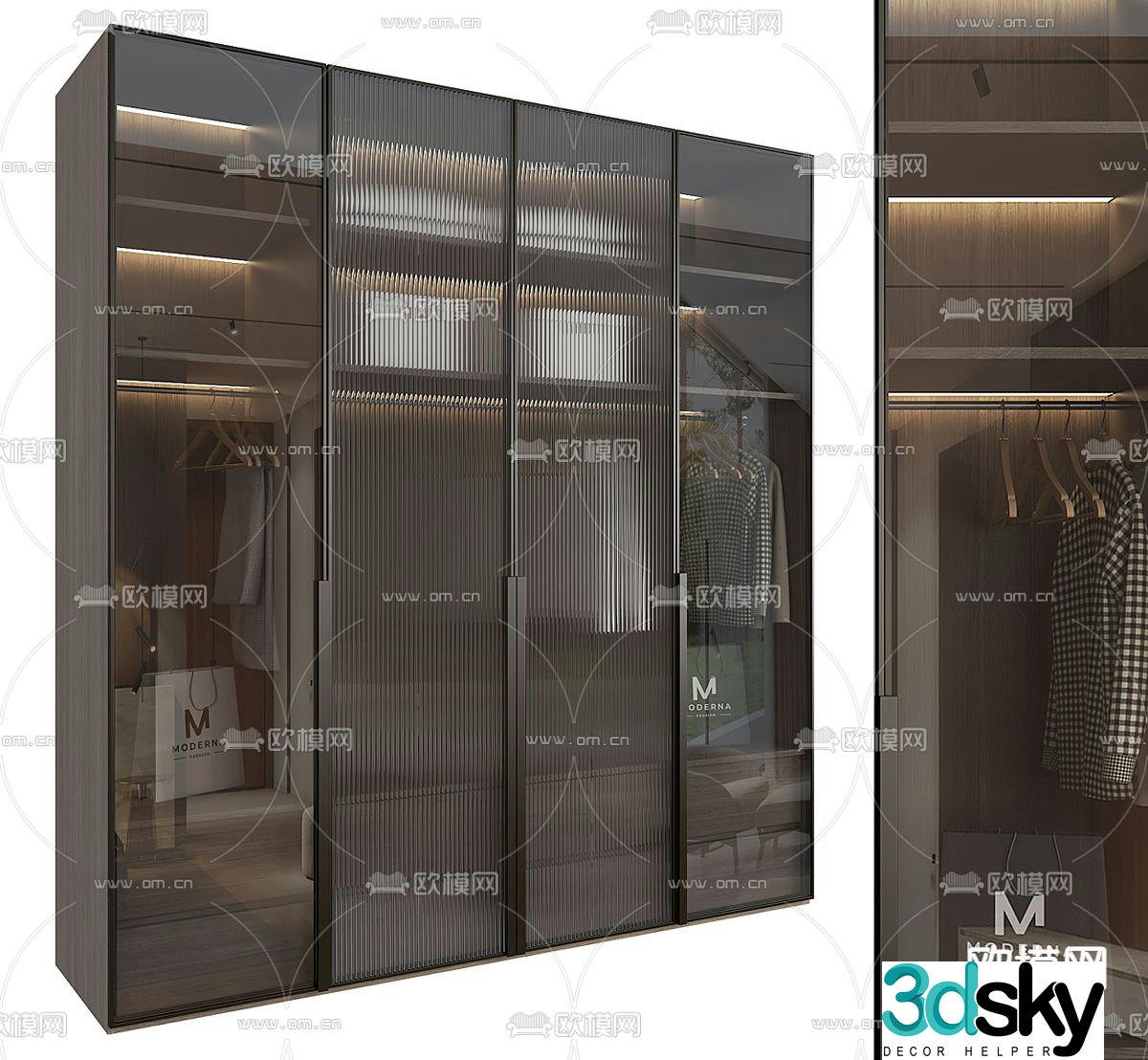 Modern wardrobe 3d model