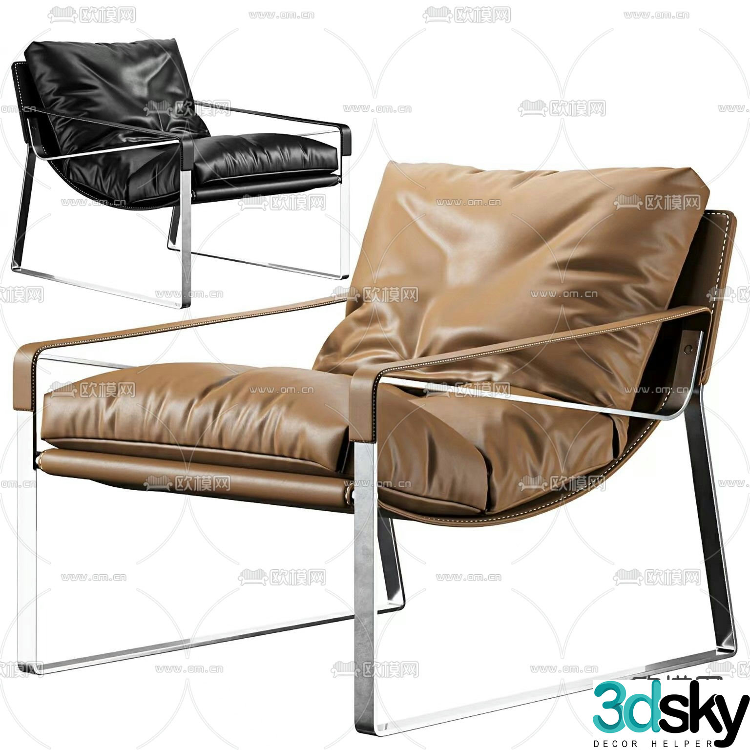 POTTERYBARN leisure chair armchair 3d model