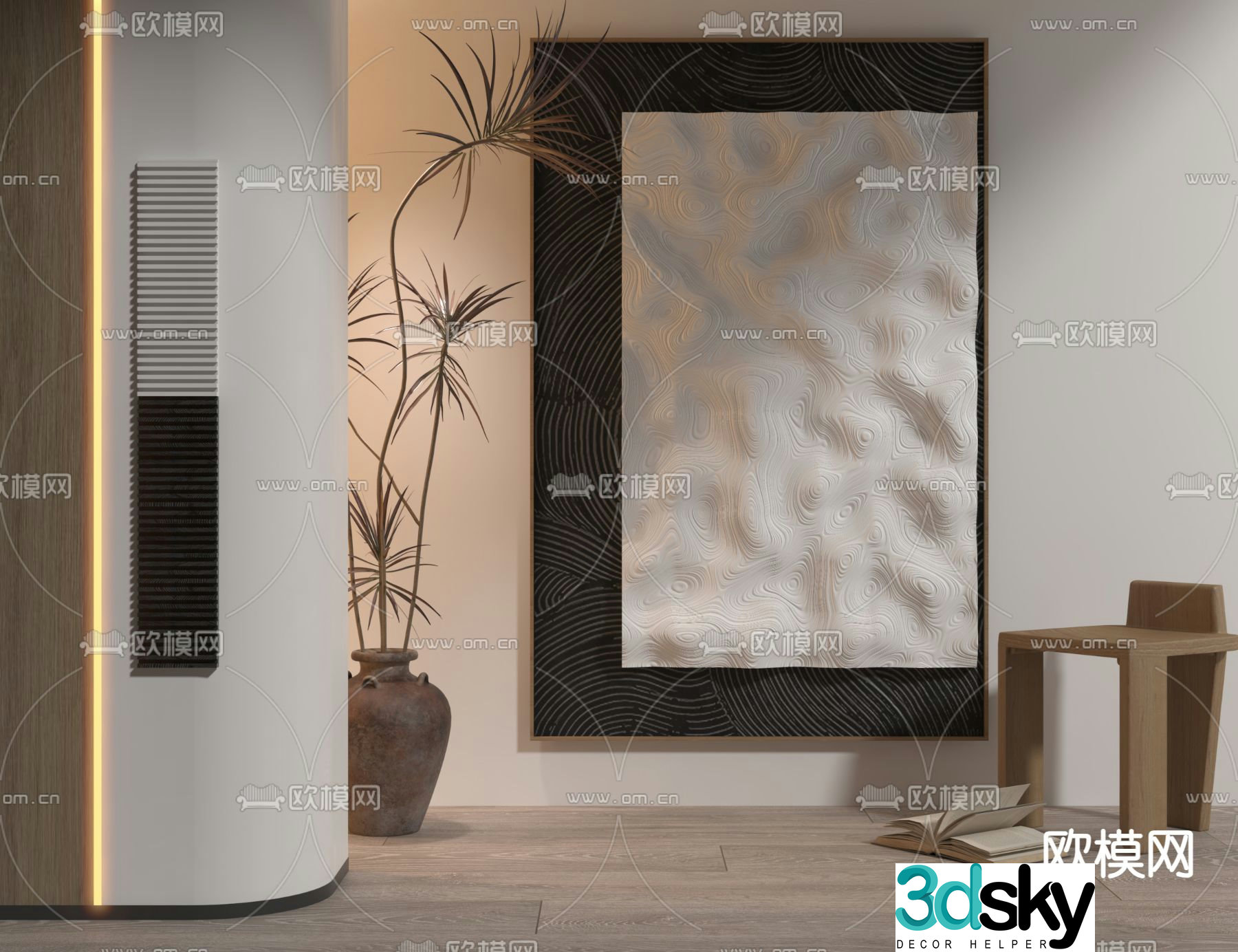 Modern decorative painting Three-dimensional painting 3d model