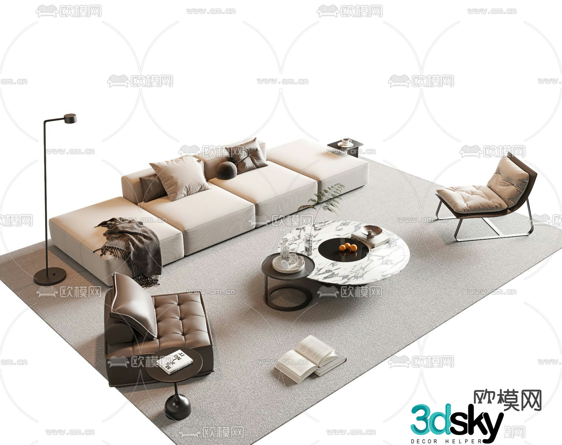 modular sofa 3d model