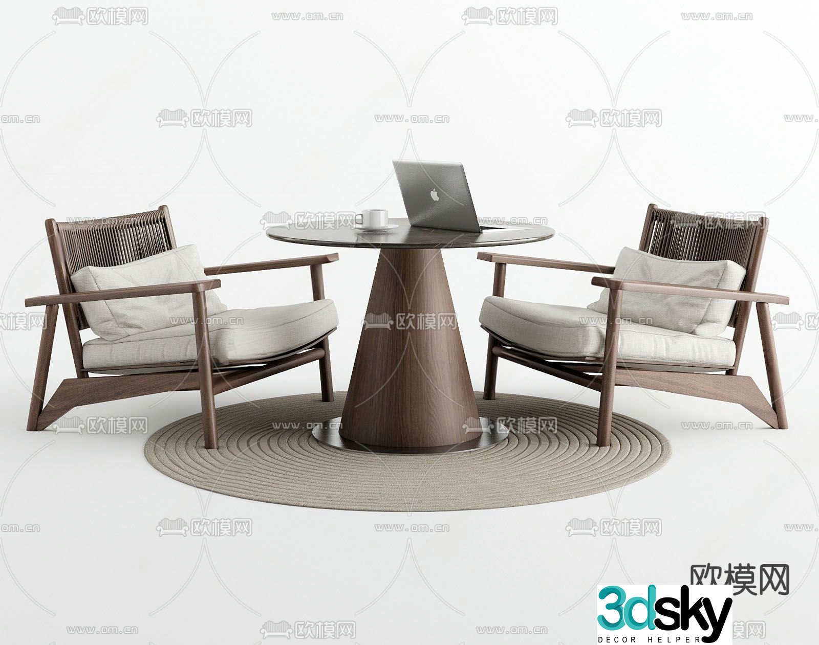 Leisure tables and chairs Negotiation tables and chairs 3d model