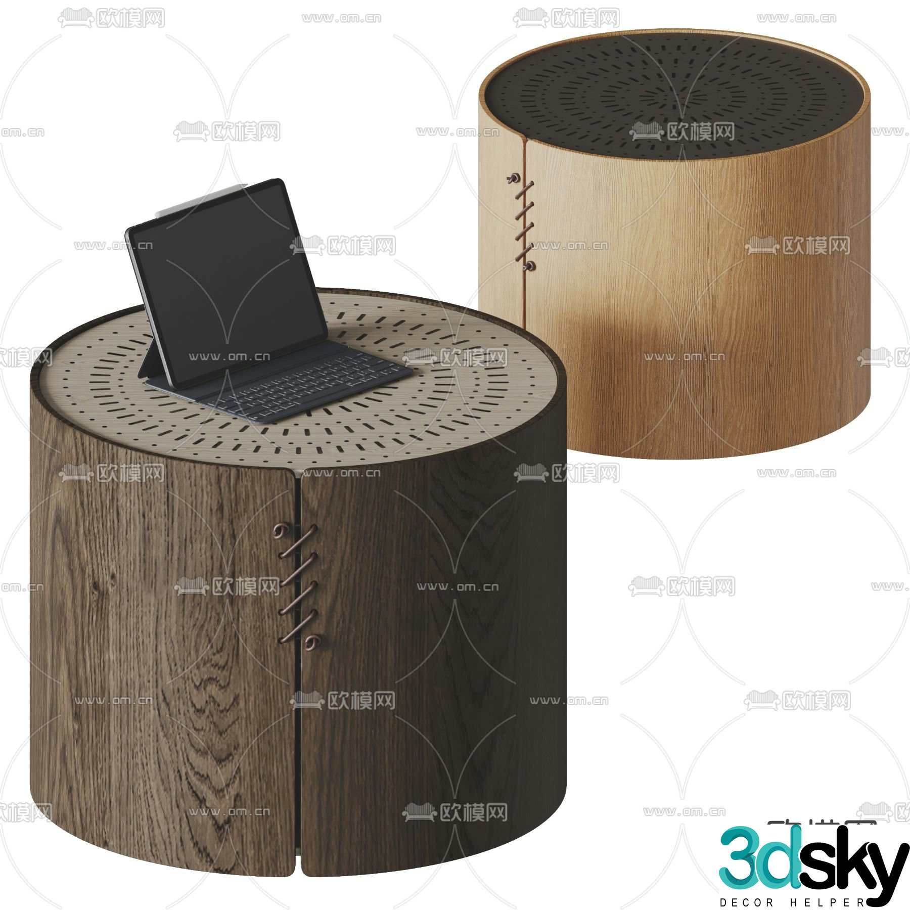 Soho wabi-sabi bedside table 3d model
