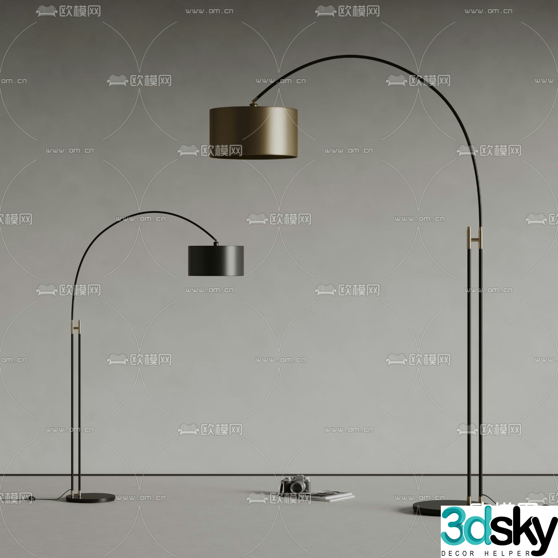 PROF floor lamp fishing lamp 3d model