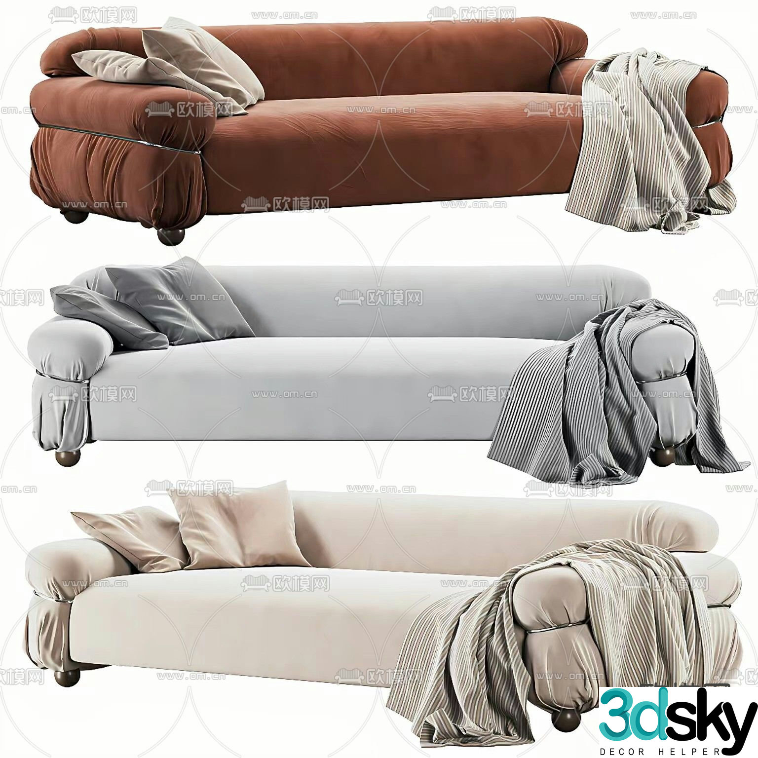SIENAHOME multi-person sofa 3d model