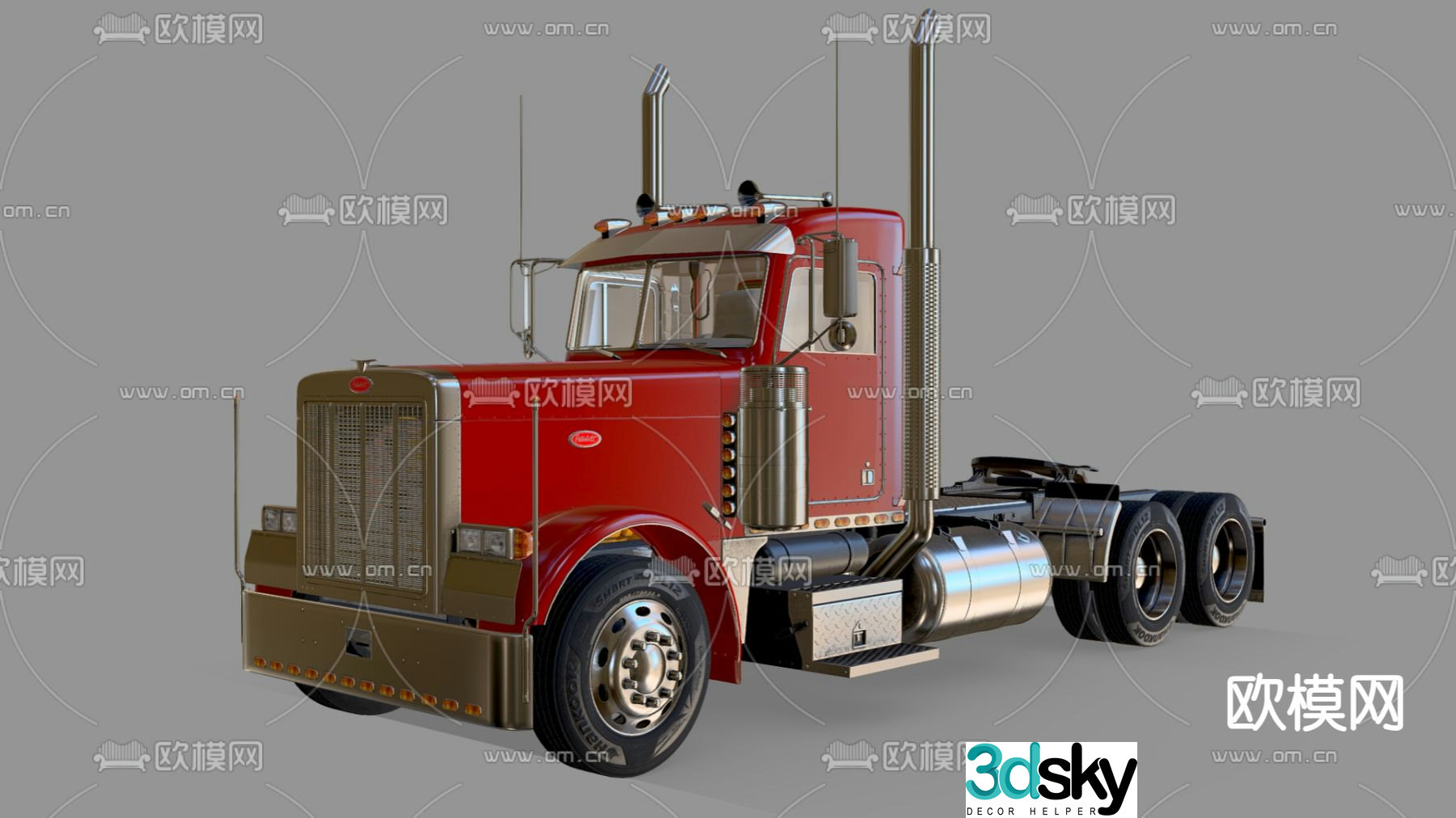 truck front truck transporter 3d model