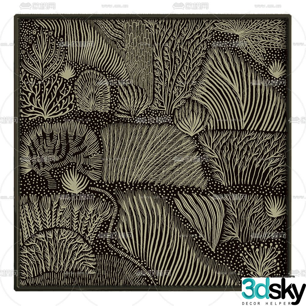 NC Design Three-dimensional painting Texture painting Decorative painting 3D model