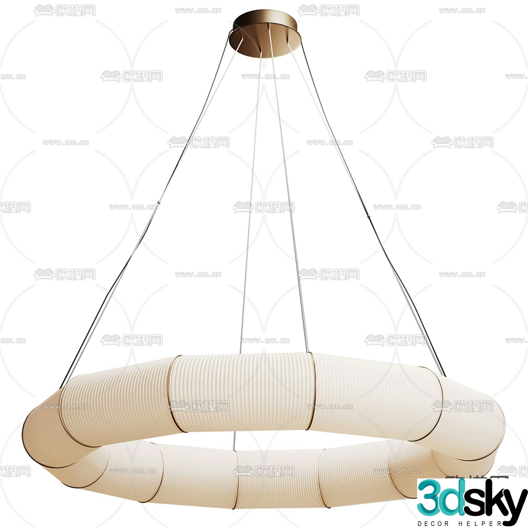 Anthony Dickens ring chandelier 3d model