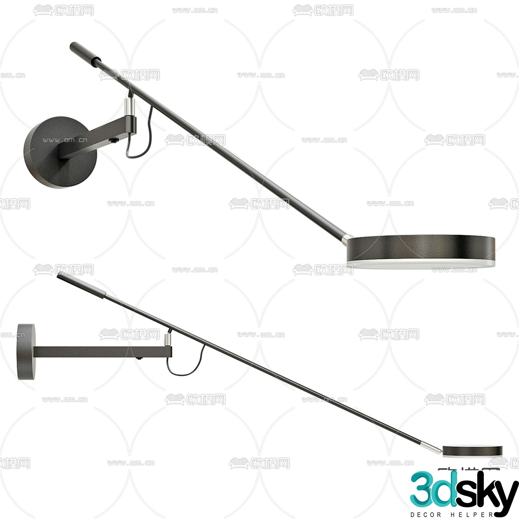 Modern wall light metal wall light 3d model