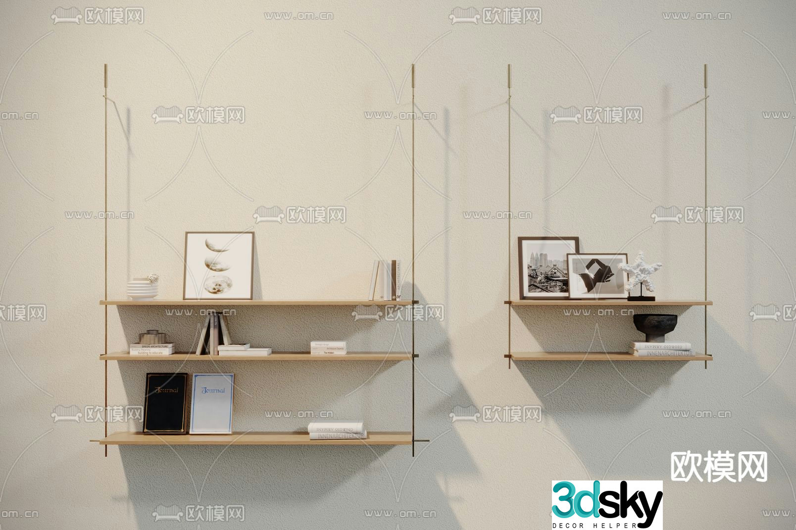 Wall cabinet wall cabinet shelf 3d model