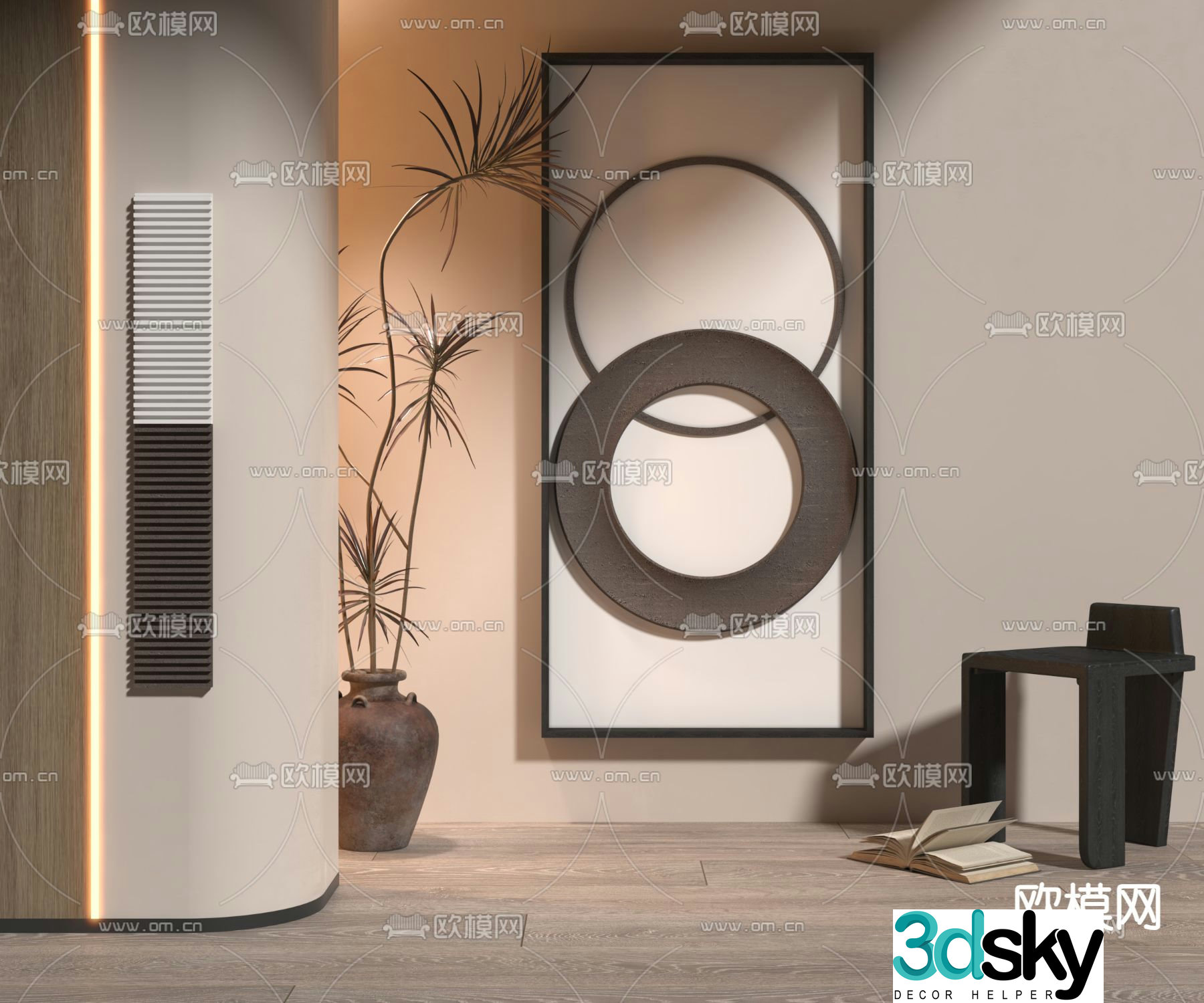 Three-dimensional painting Simple painting Decorative painting 3D model