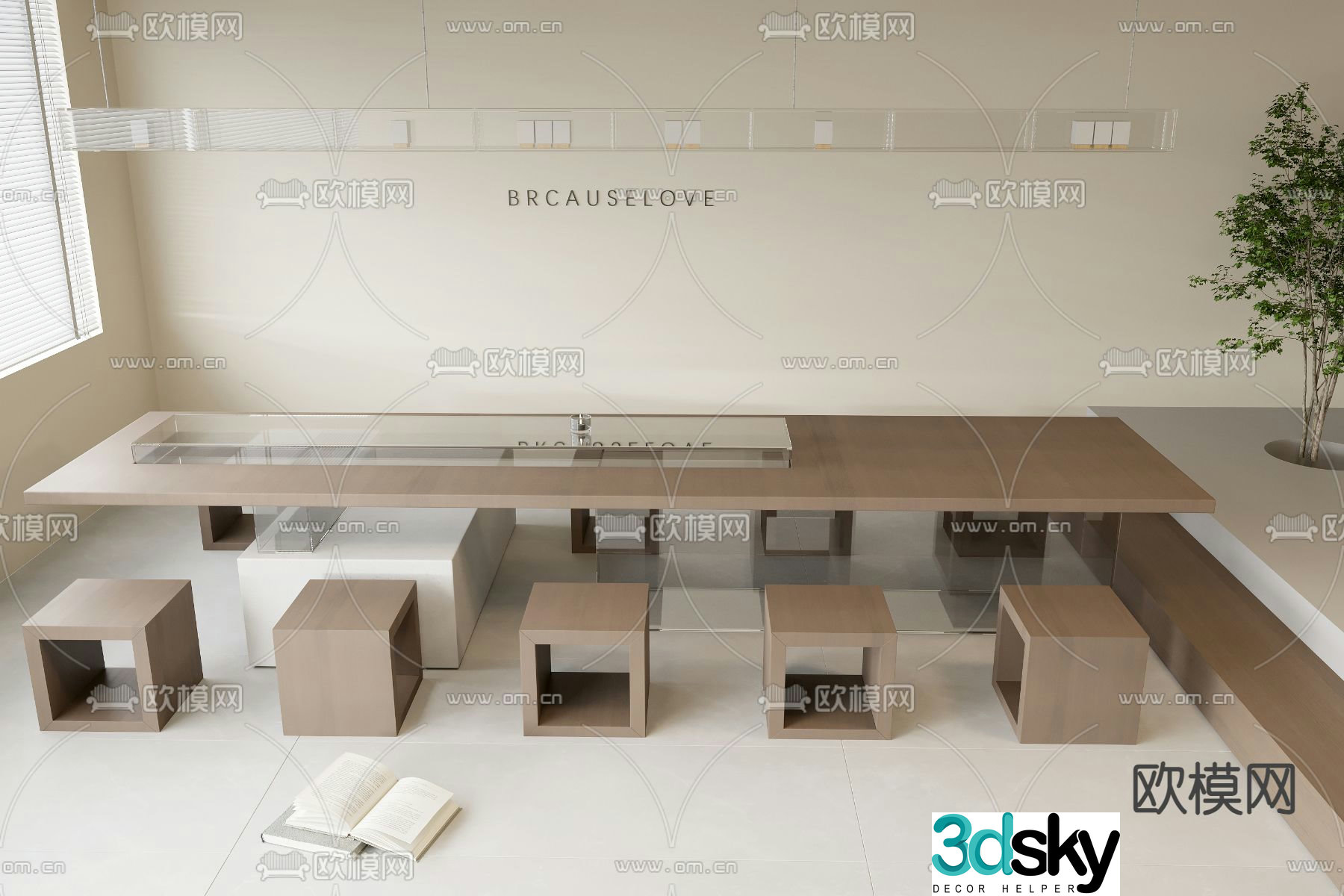 Medieval style conference table conference table 3d model