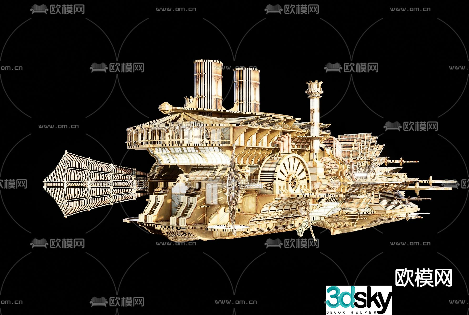 Steam engine building blocks toy 3d model