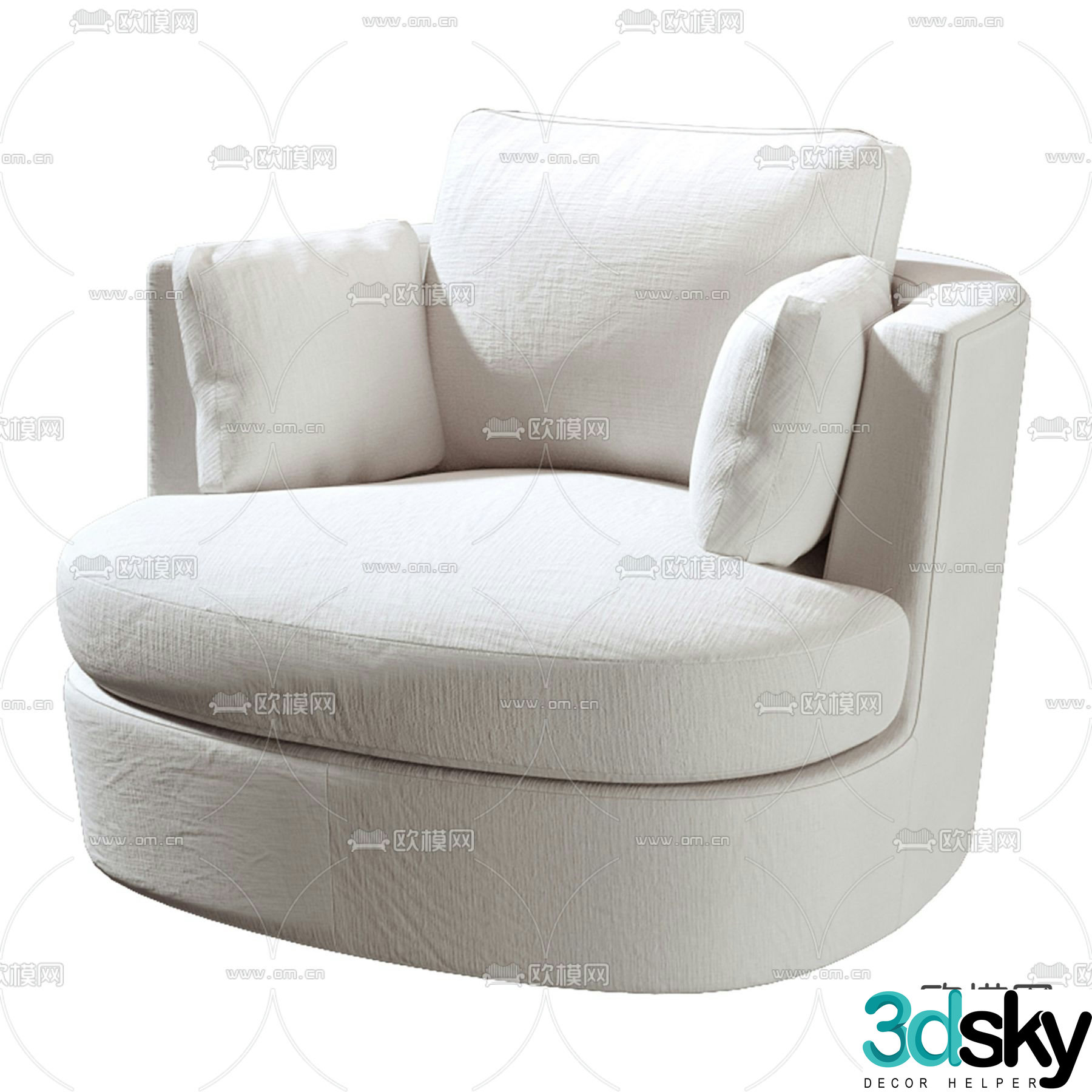 Single sofa leisure sofa 3d model
