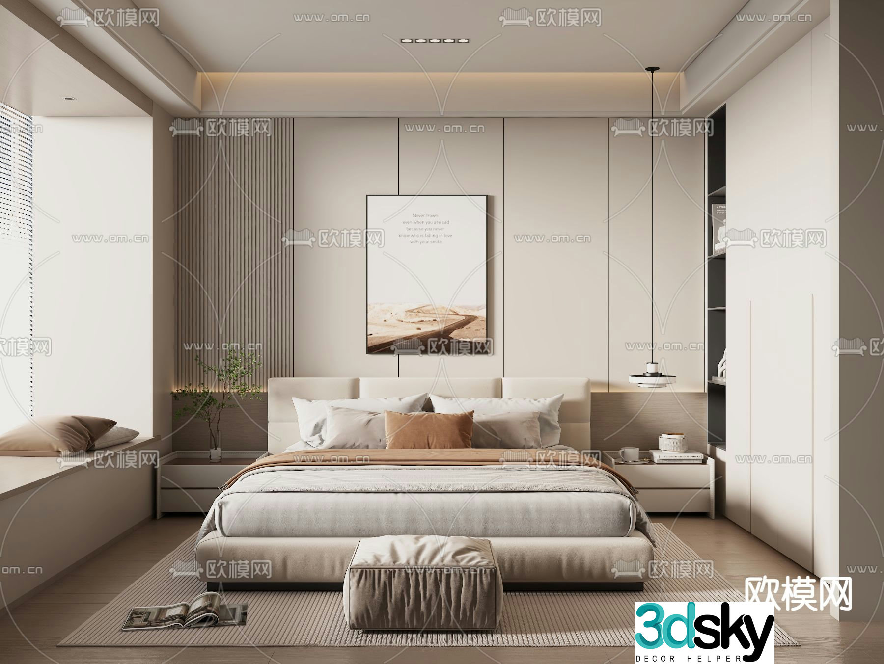 Modern bedroom Master bedroom Master room 3d model
