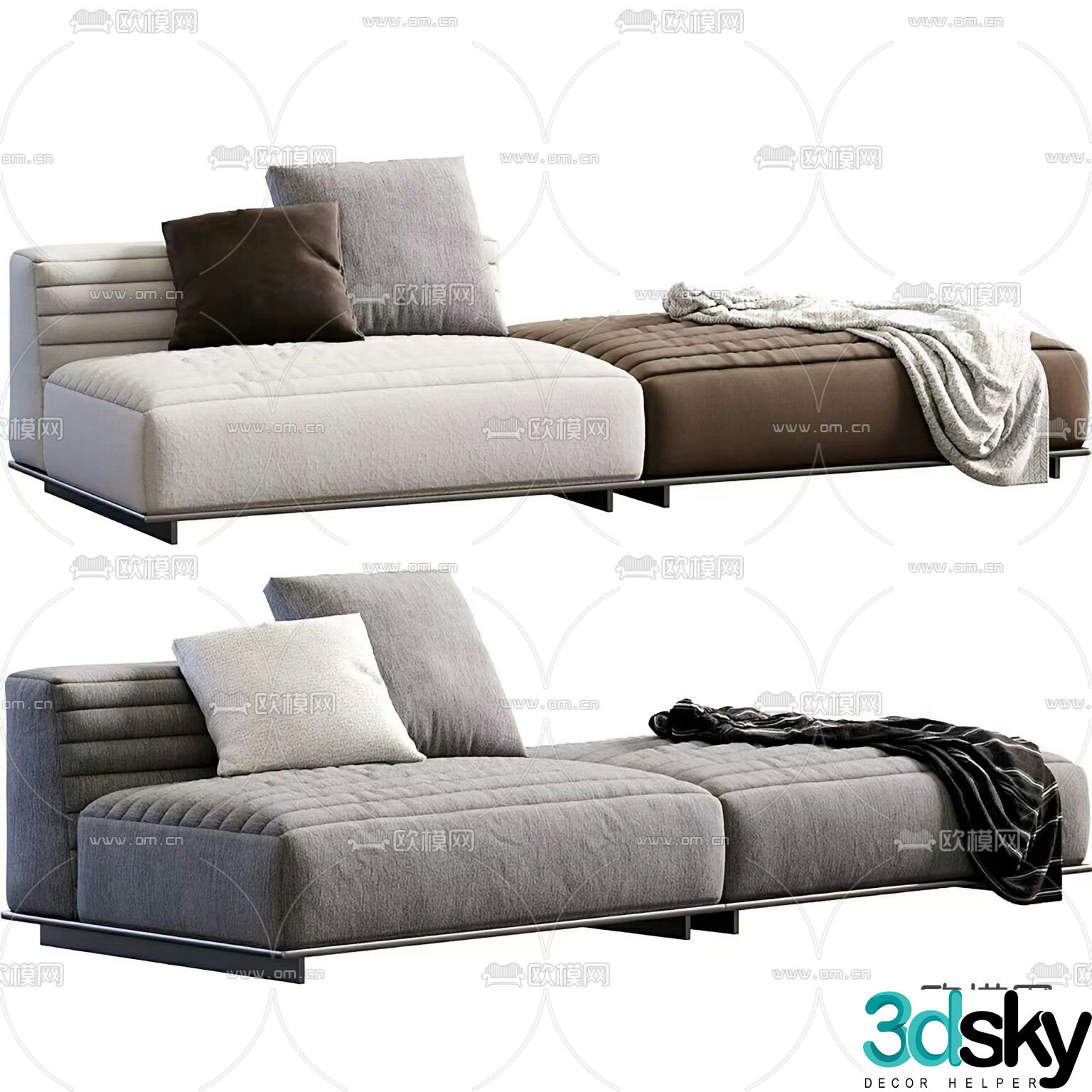 Roger loveseat 3d model