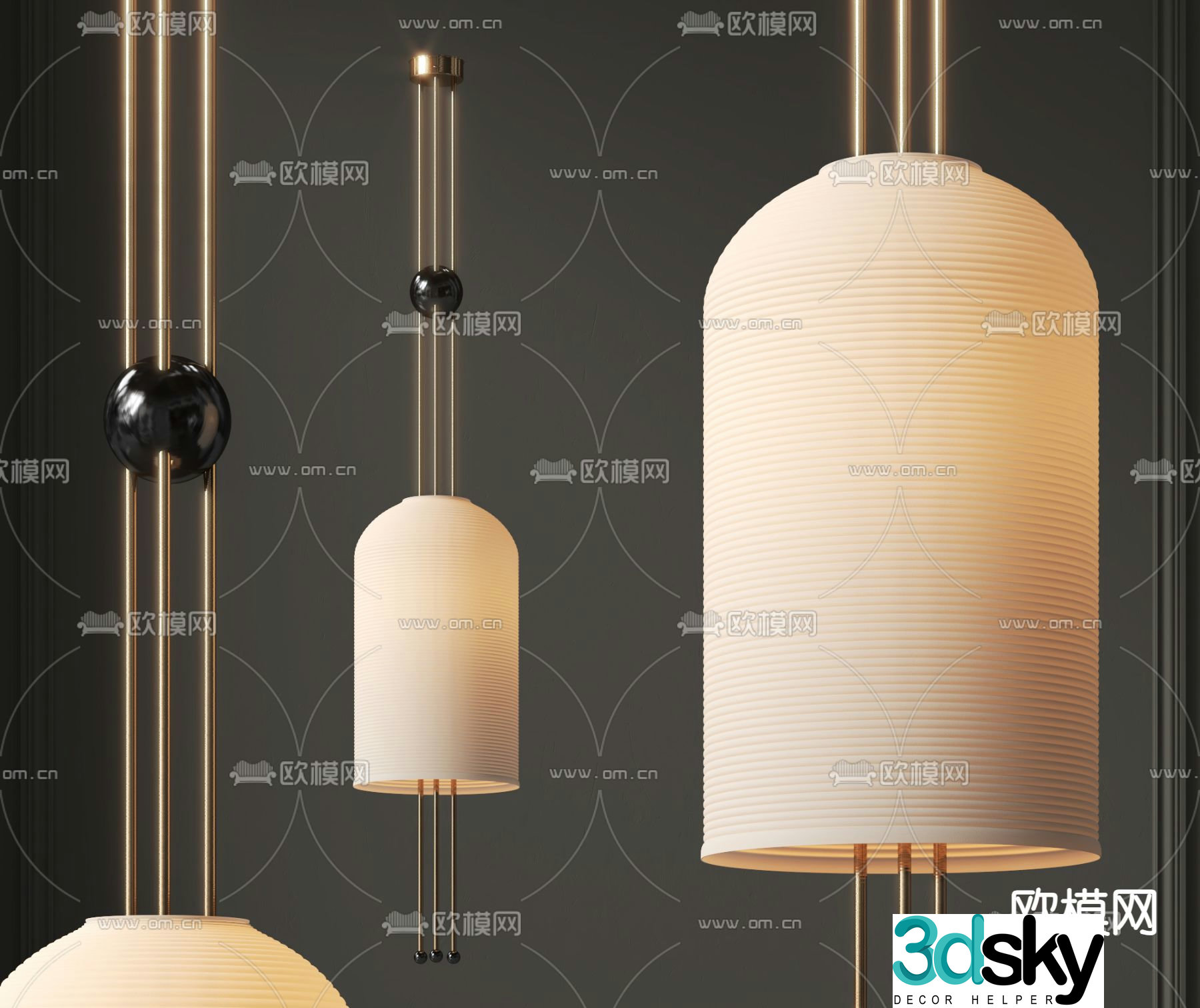 Wasabi Chandelier 3D Model
