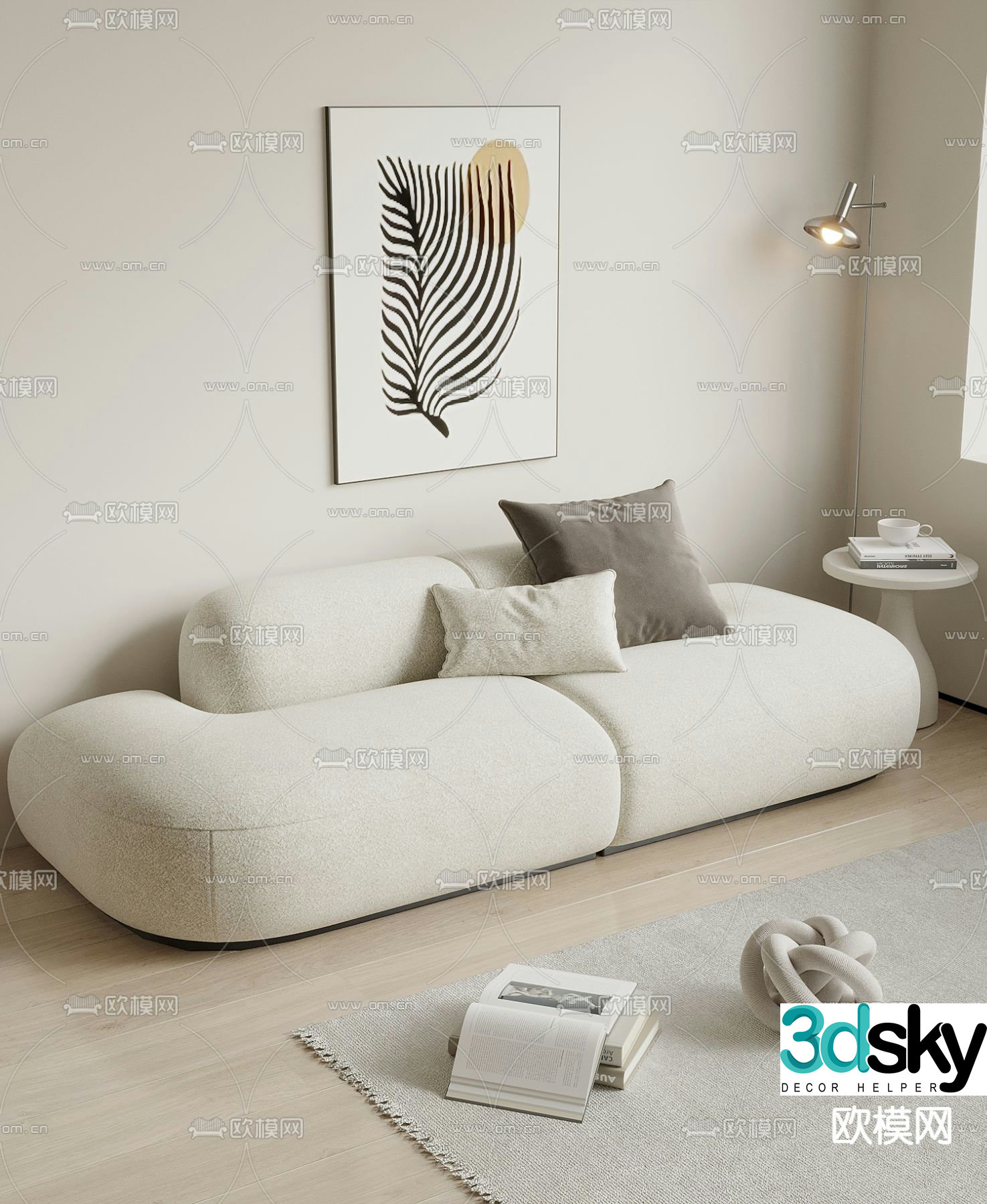 Modern love sofa 3d model