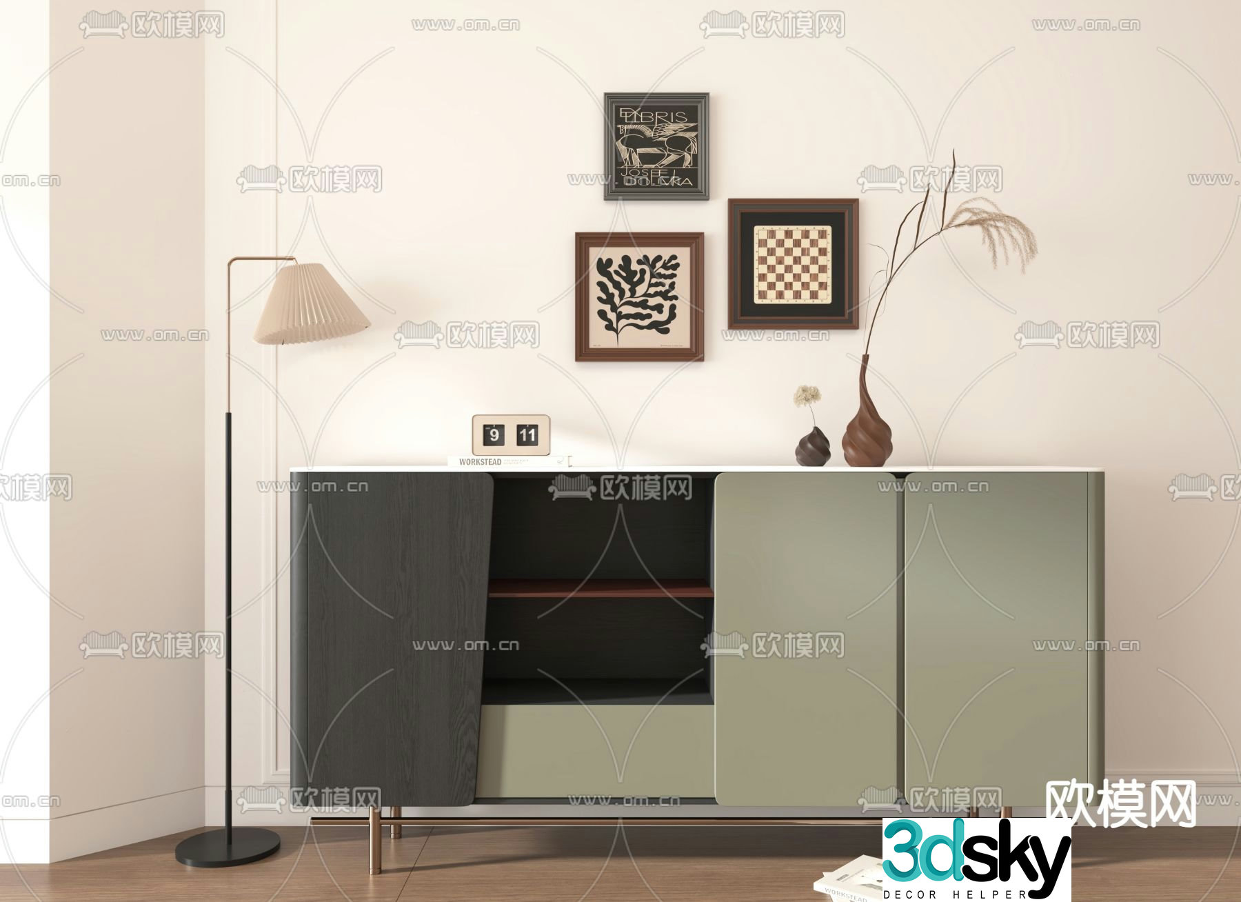 Modern sideboard 3D model