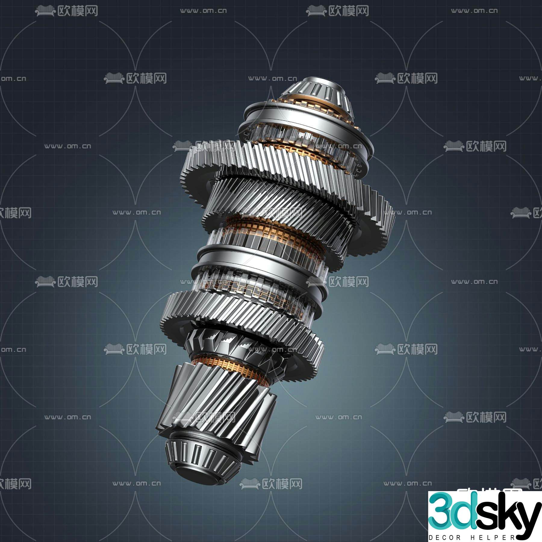 Mechanical motor motor 3d model