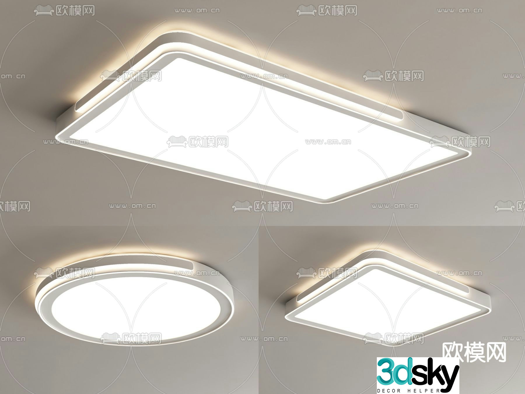 Modern ceiling lamp 3d model