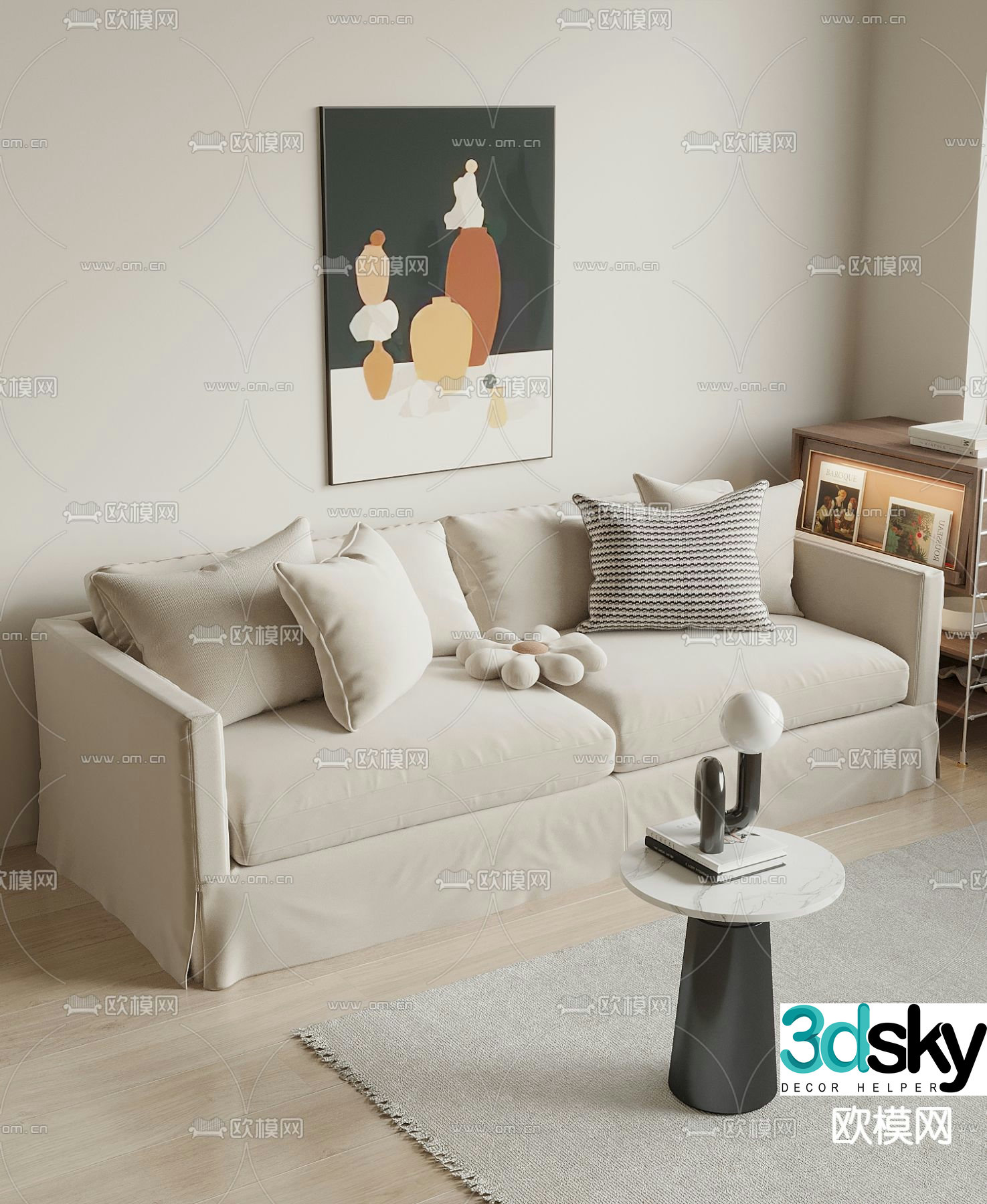 Modern love sofa 3d model