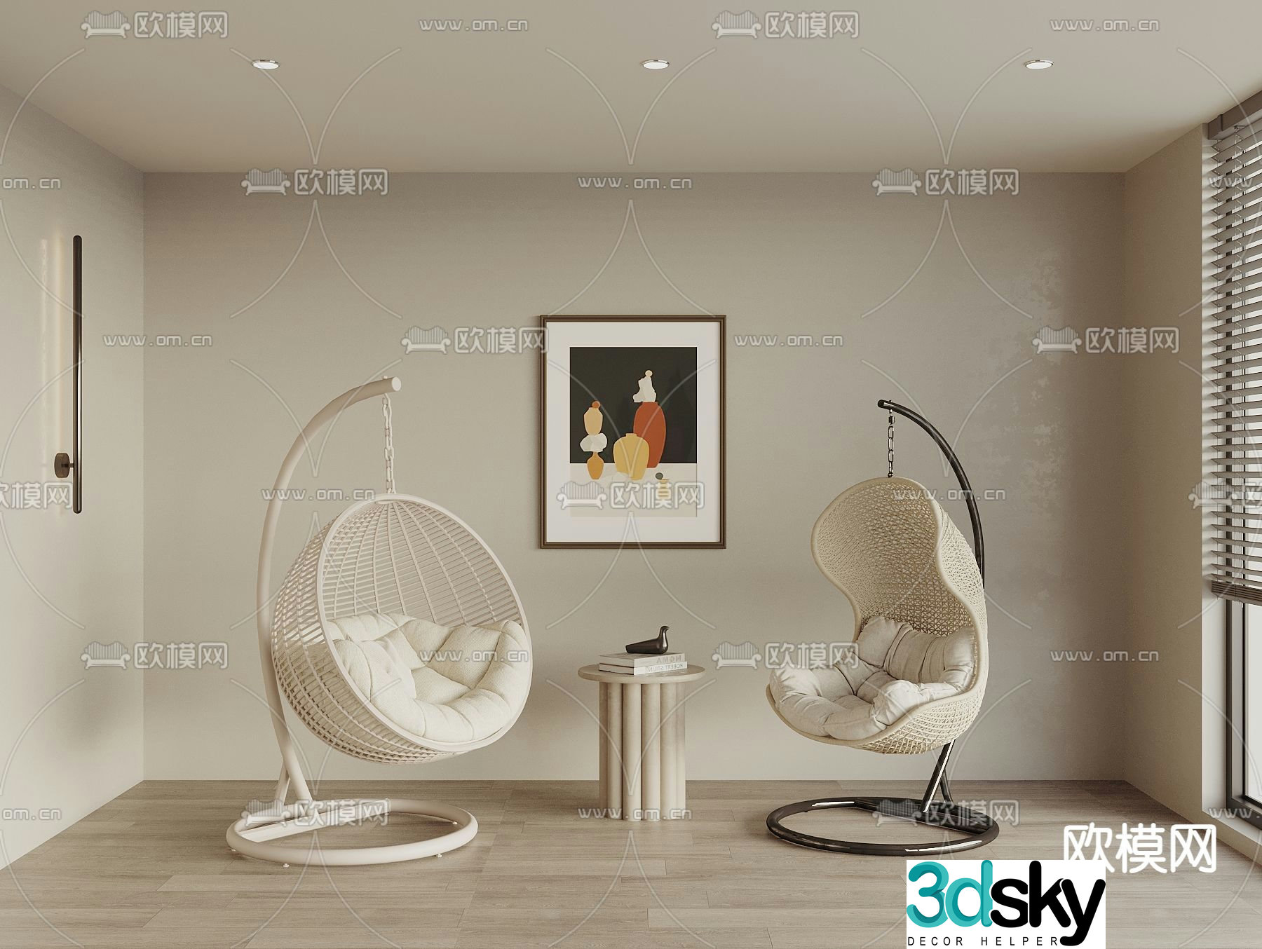 Modern hanging chair 3d model