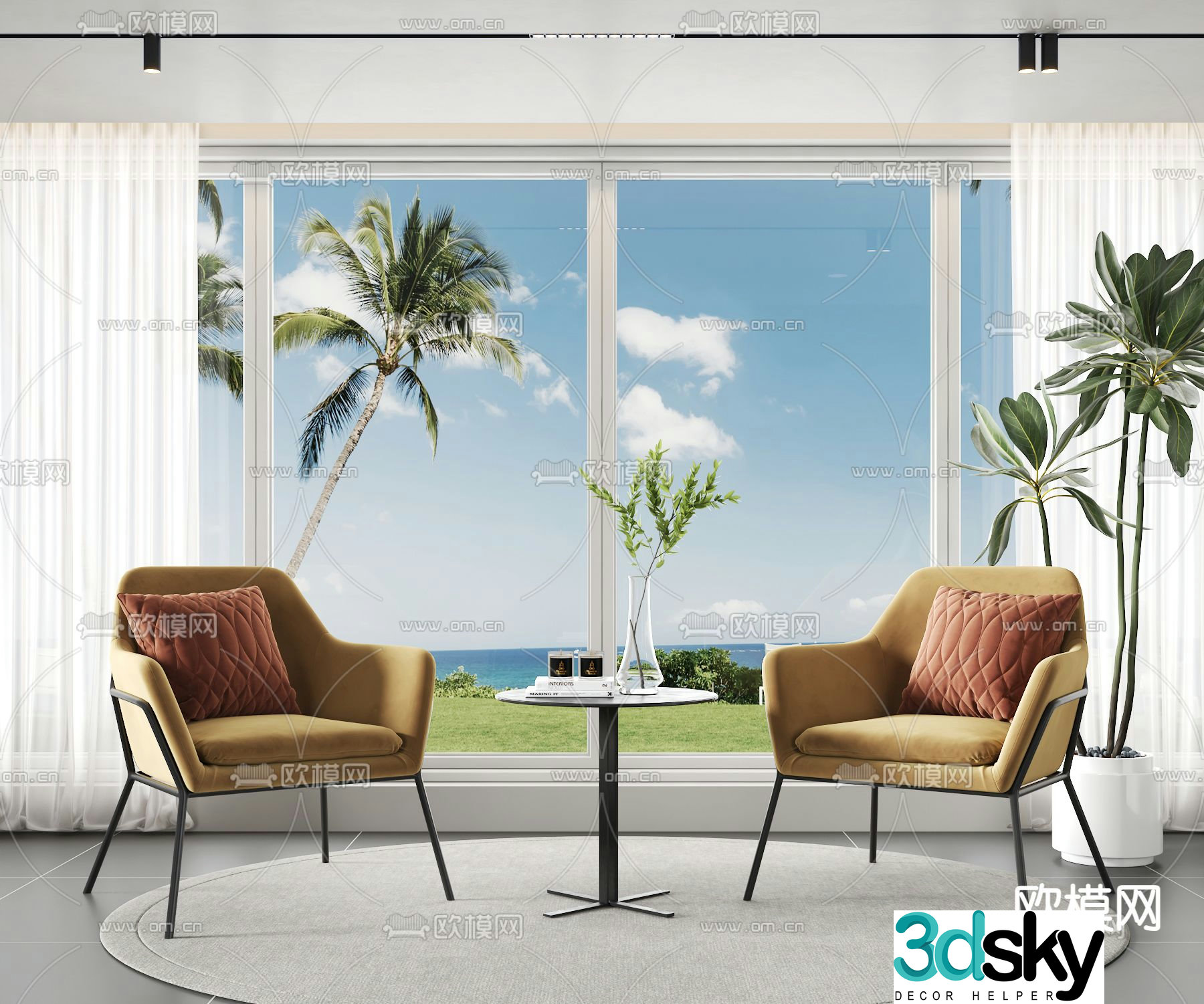 Modern lounge chair 3d model
