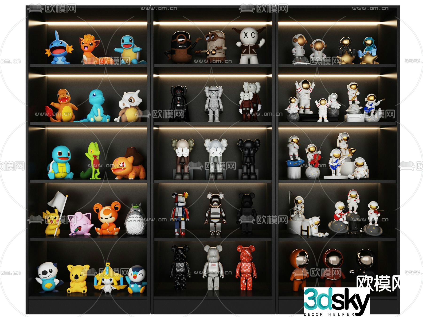 Figure cabinet trendy figure 3D model