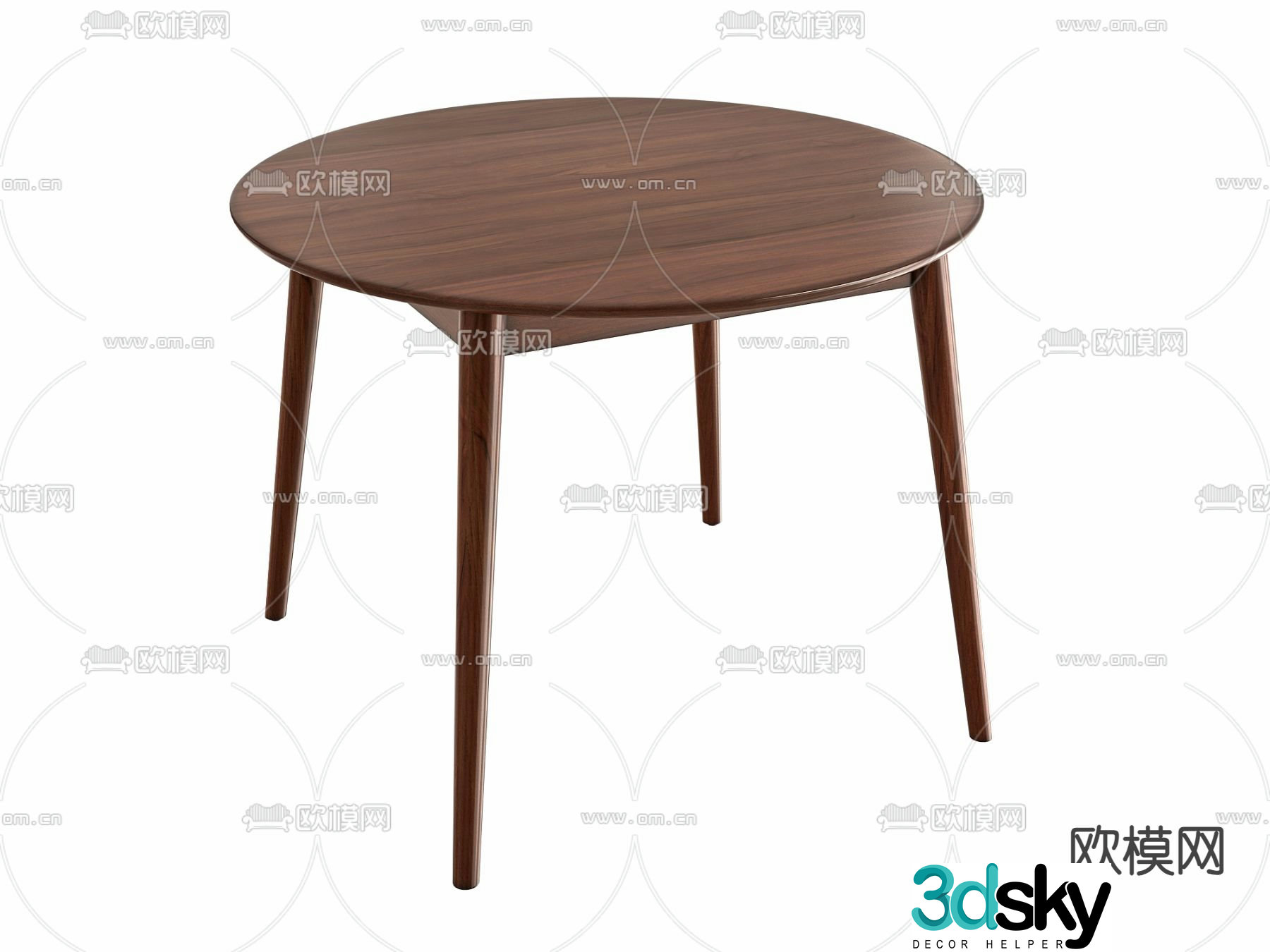 round dining table round table 3d model