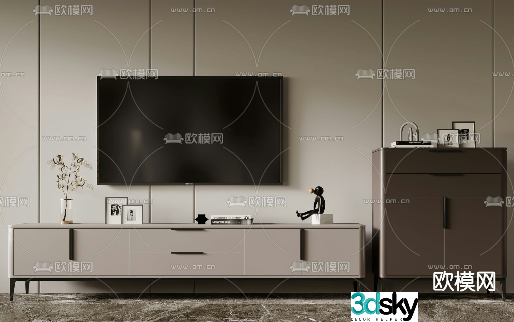 Modern TV cabinet 3d model