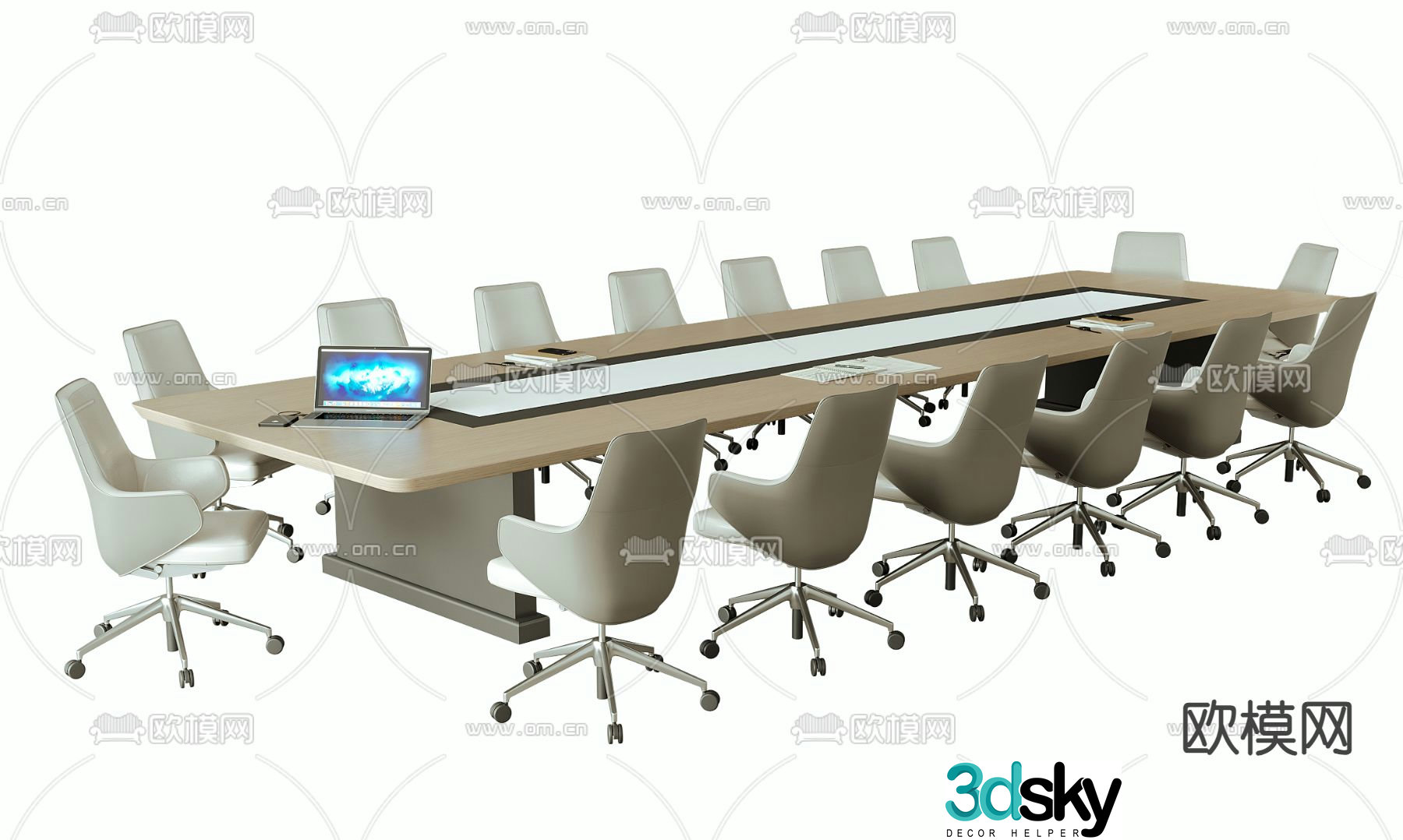 Modern conference table 3d model