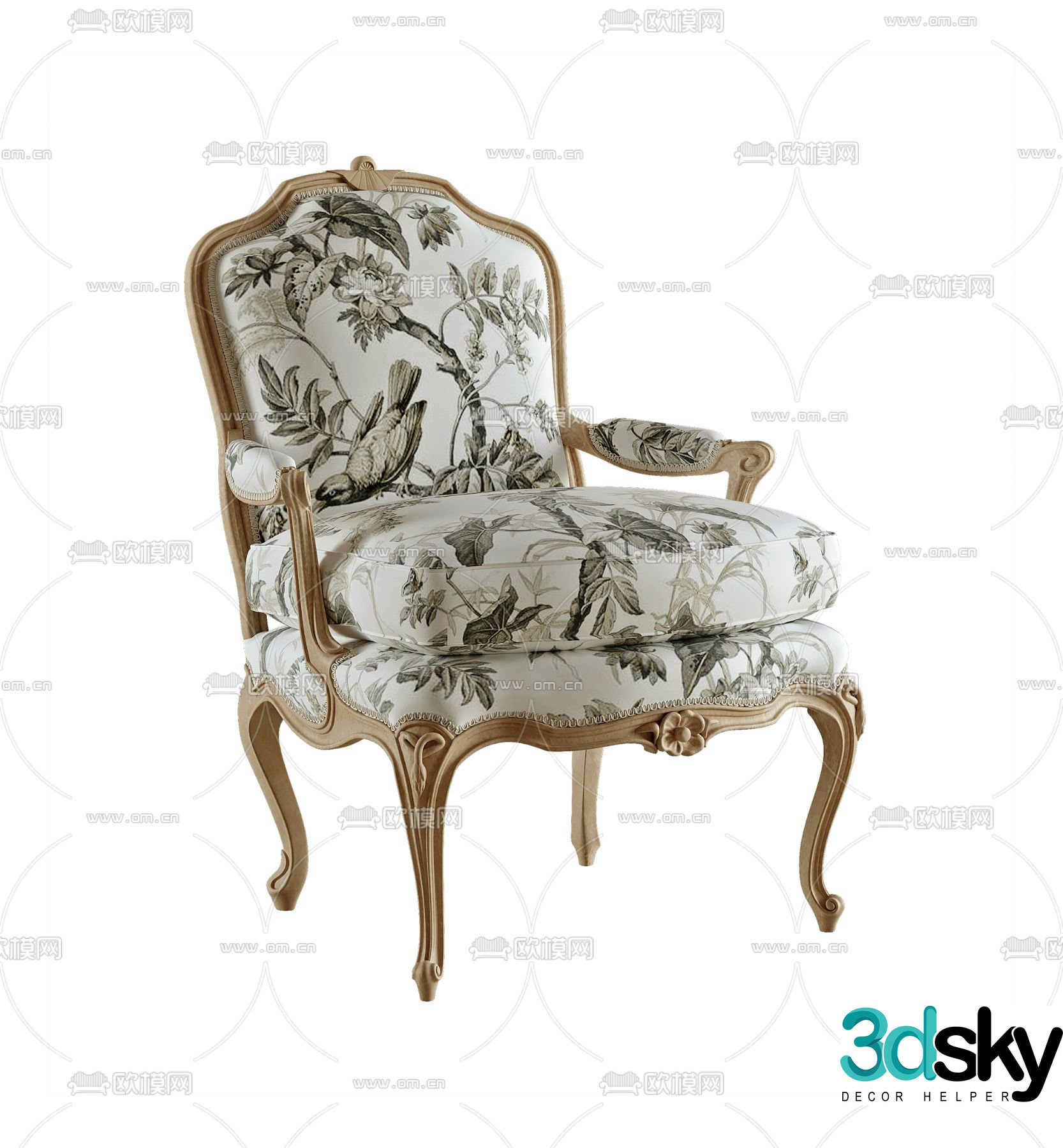 American leisure chair 3d model