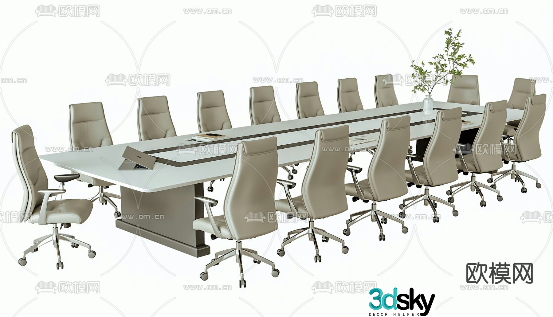Modern conference table 3d model