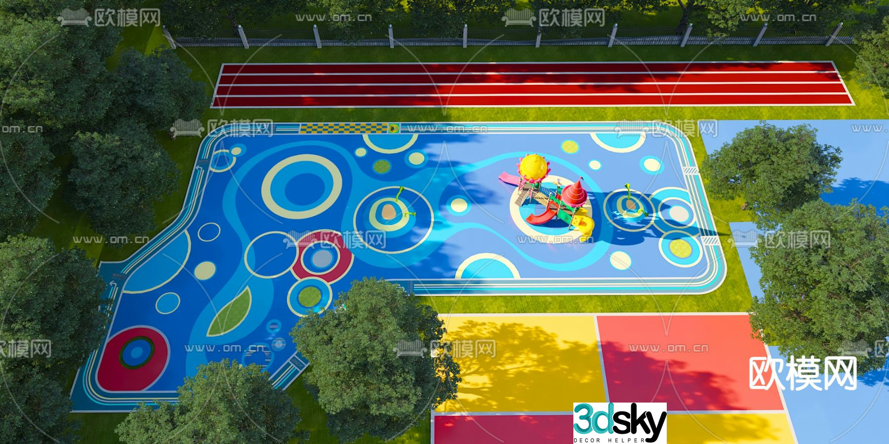 Pocket Park Children’s Activity Area 3D model