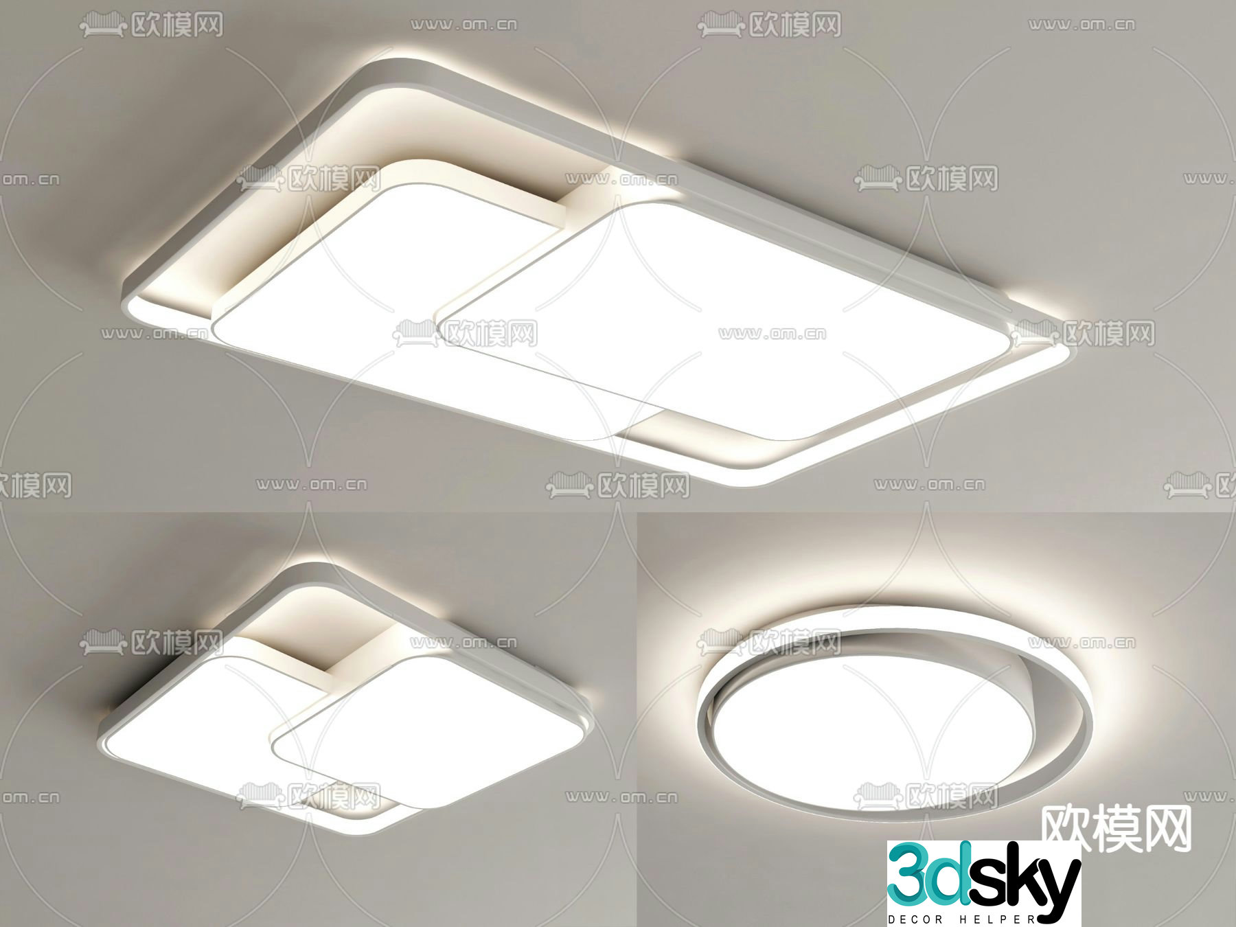 Modern ceiling lamp bedroom lamp 3d model