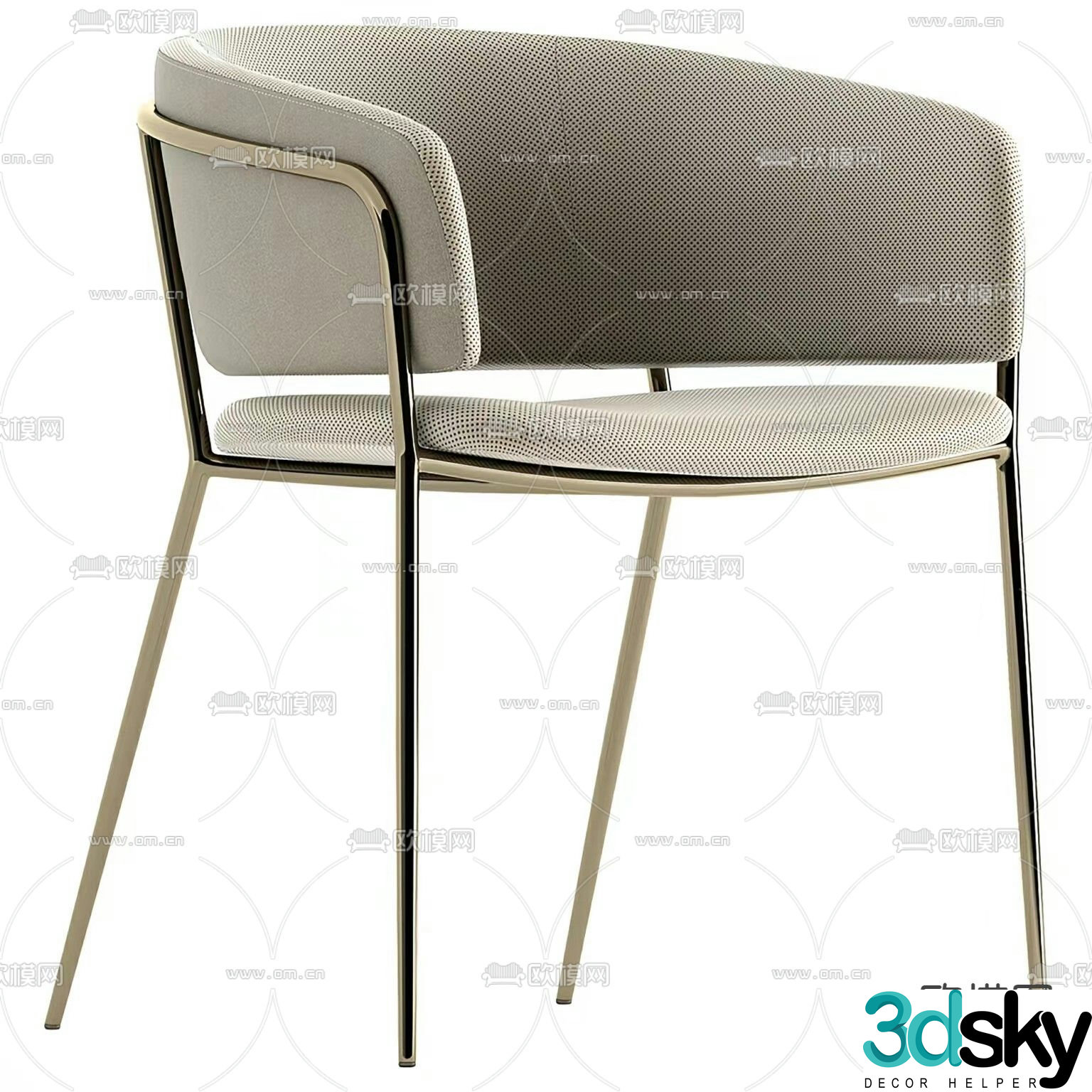 Modern single chair sofa chair fabric chair 3d model