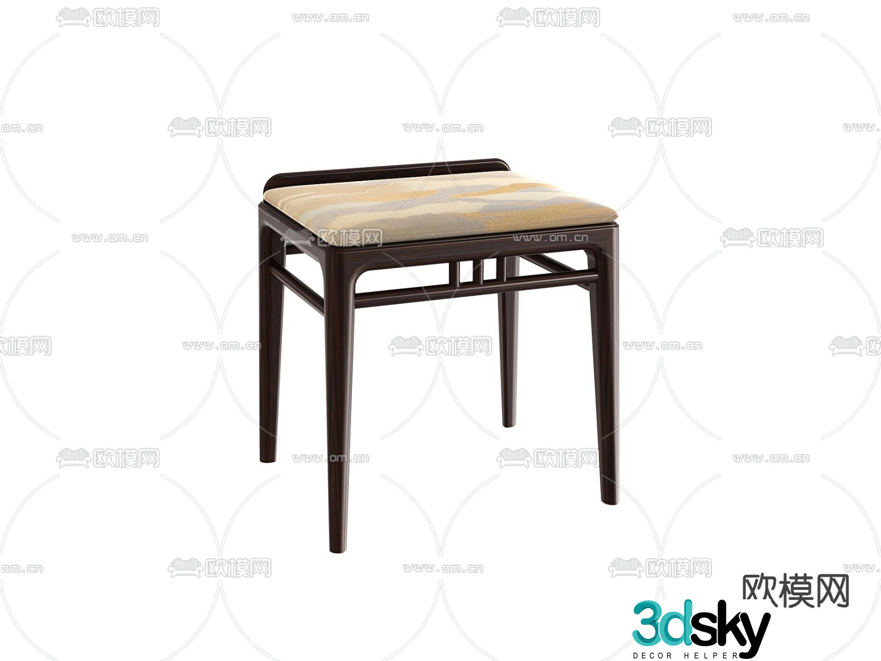 Casual stool single chair 3d model