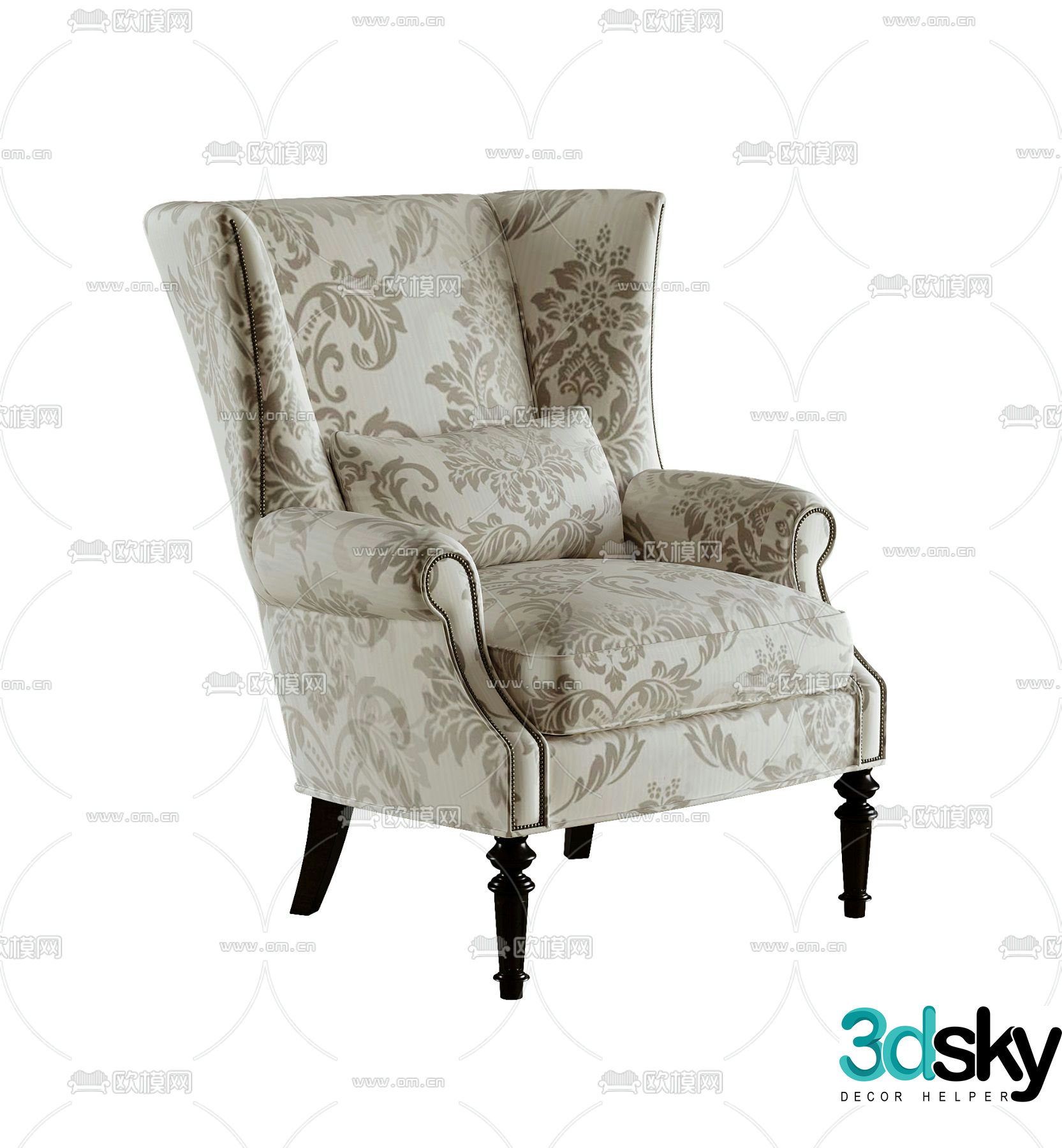 American leisure chair 3d model